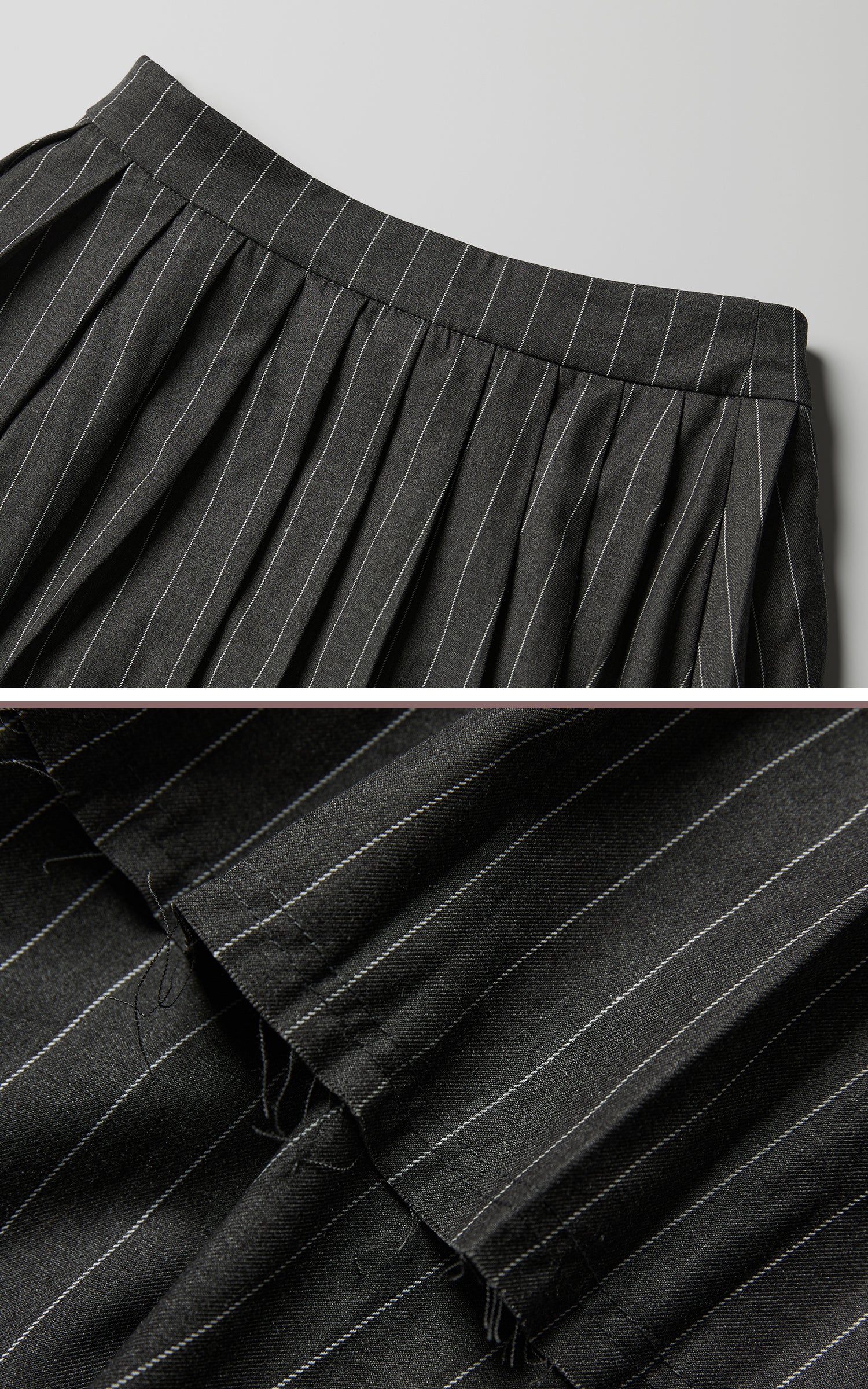 INDULGE Pinstripe Deconstructed Layered Skirt-Pants