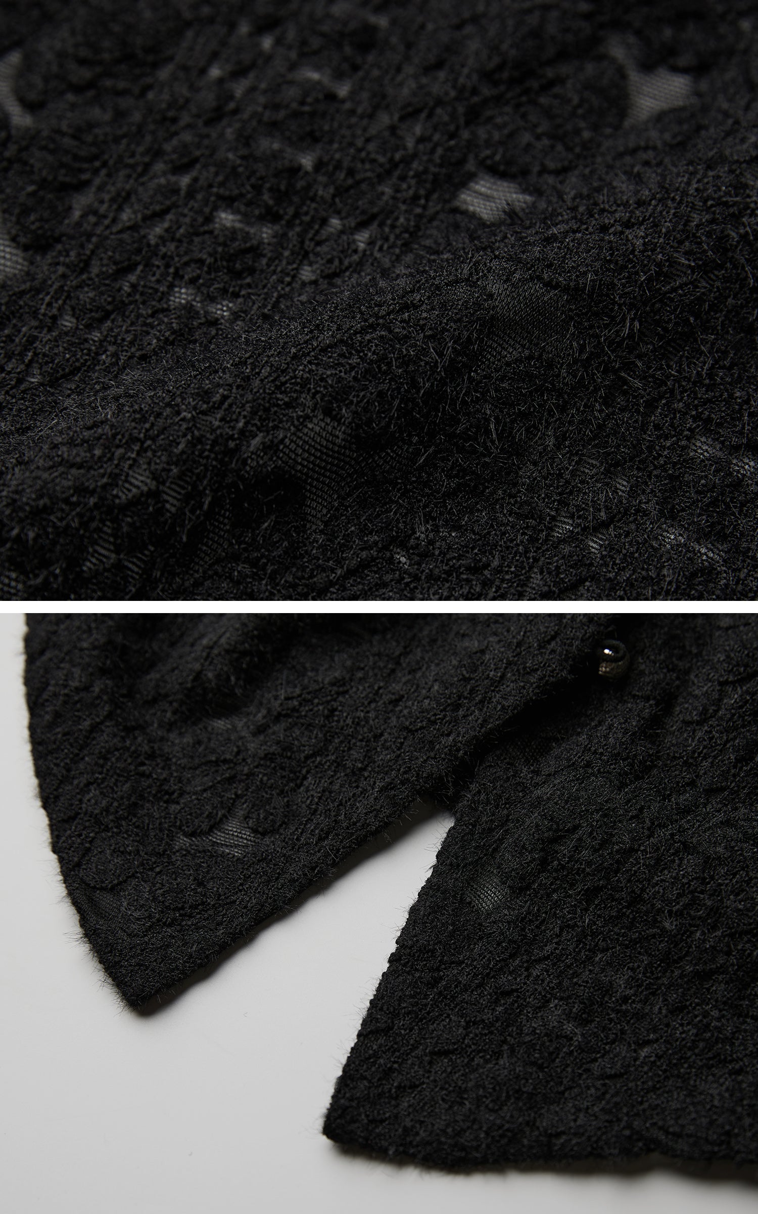 INDULGE Textured Knit Sculpted Top with Rosette Buttons