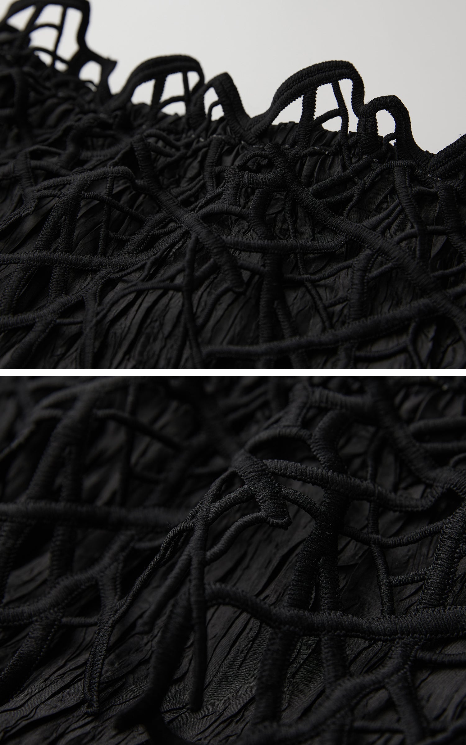 INDULGE Crushed Maxi Skirt with 3D Knotwork Waistband