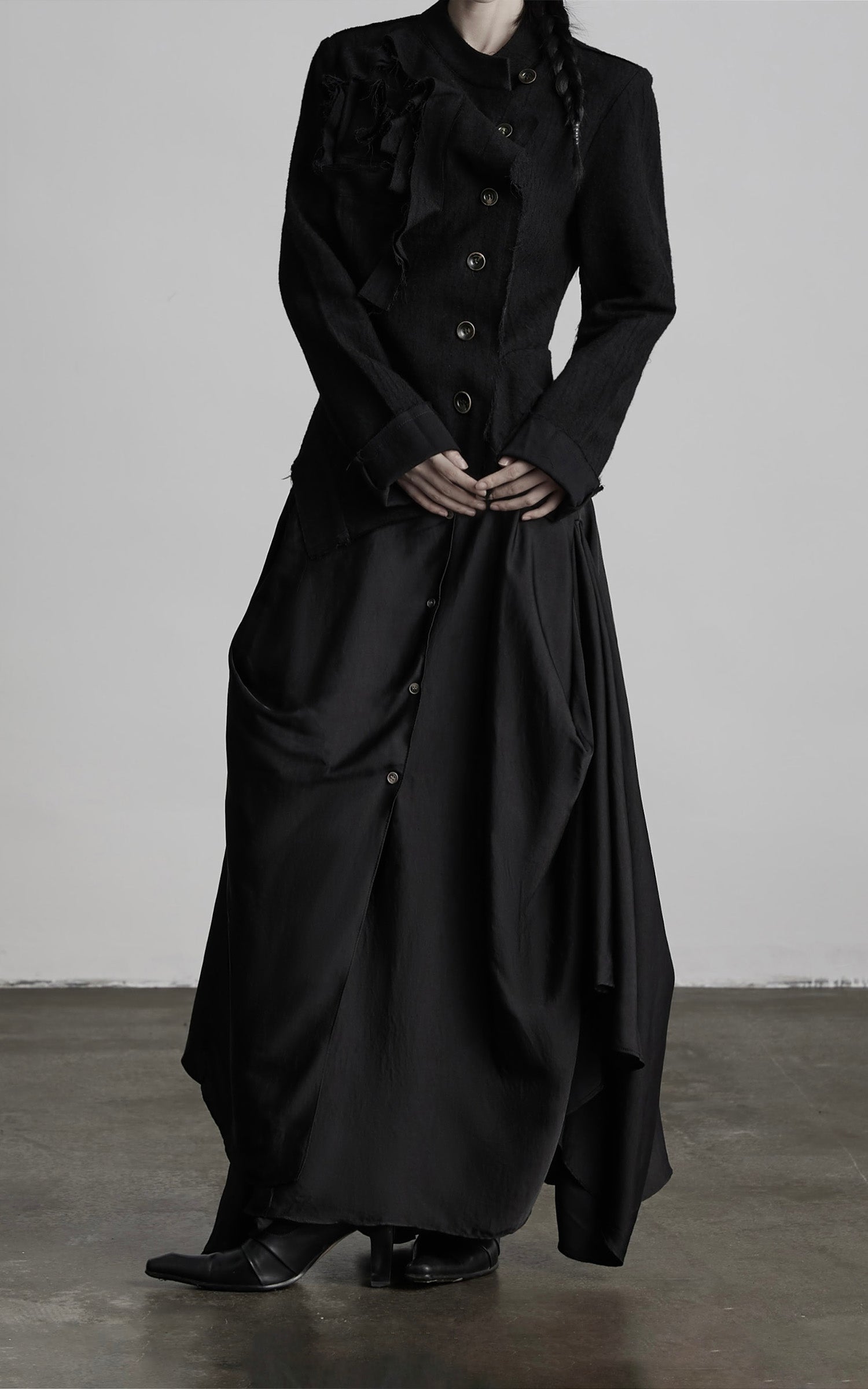 INDULGE Deconstructed Frayed Wool Top
