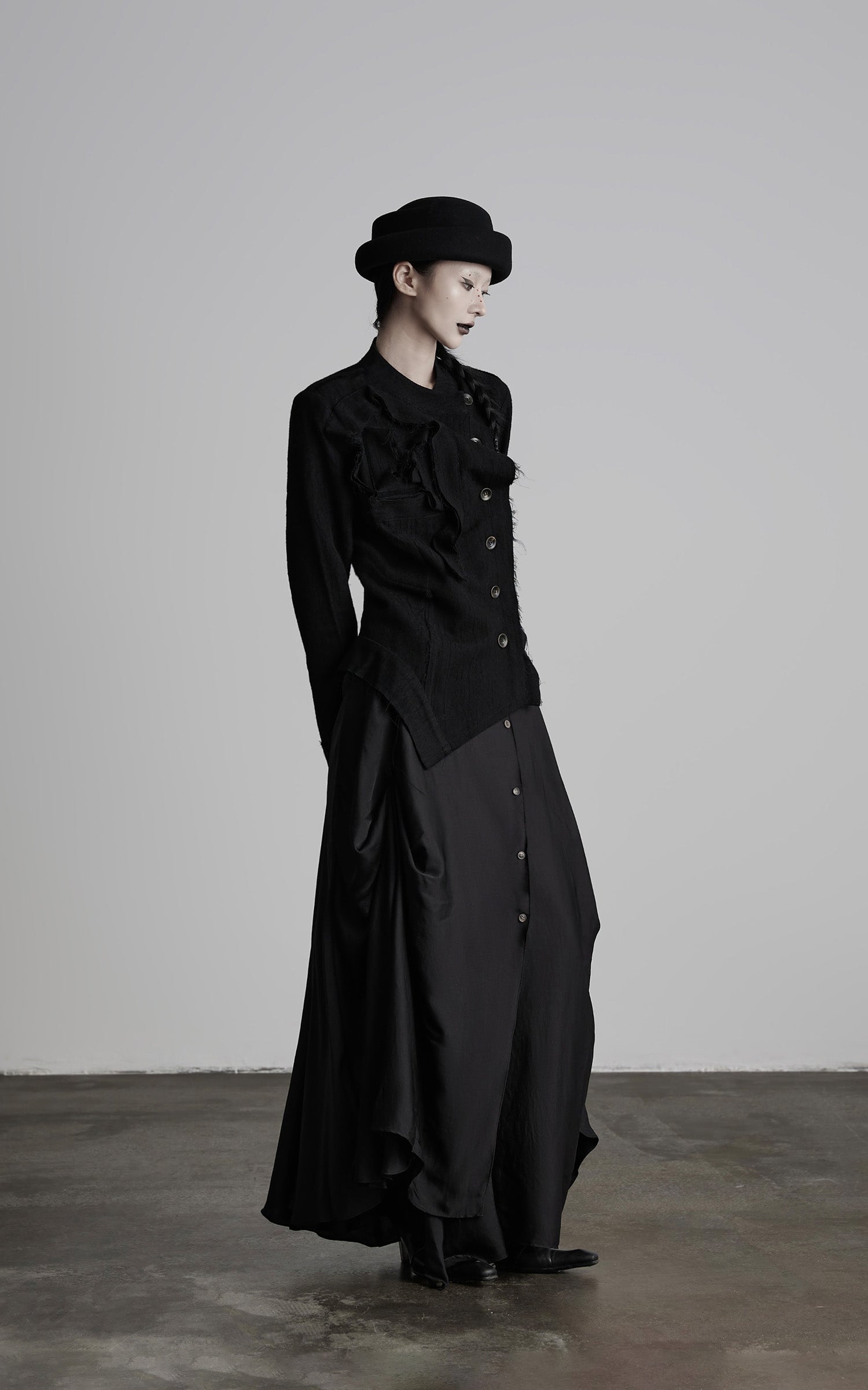 INDULGE Deconstructed Frayed Wool Top