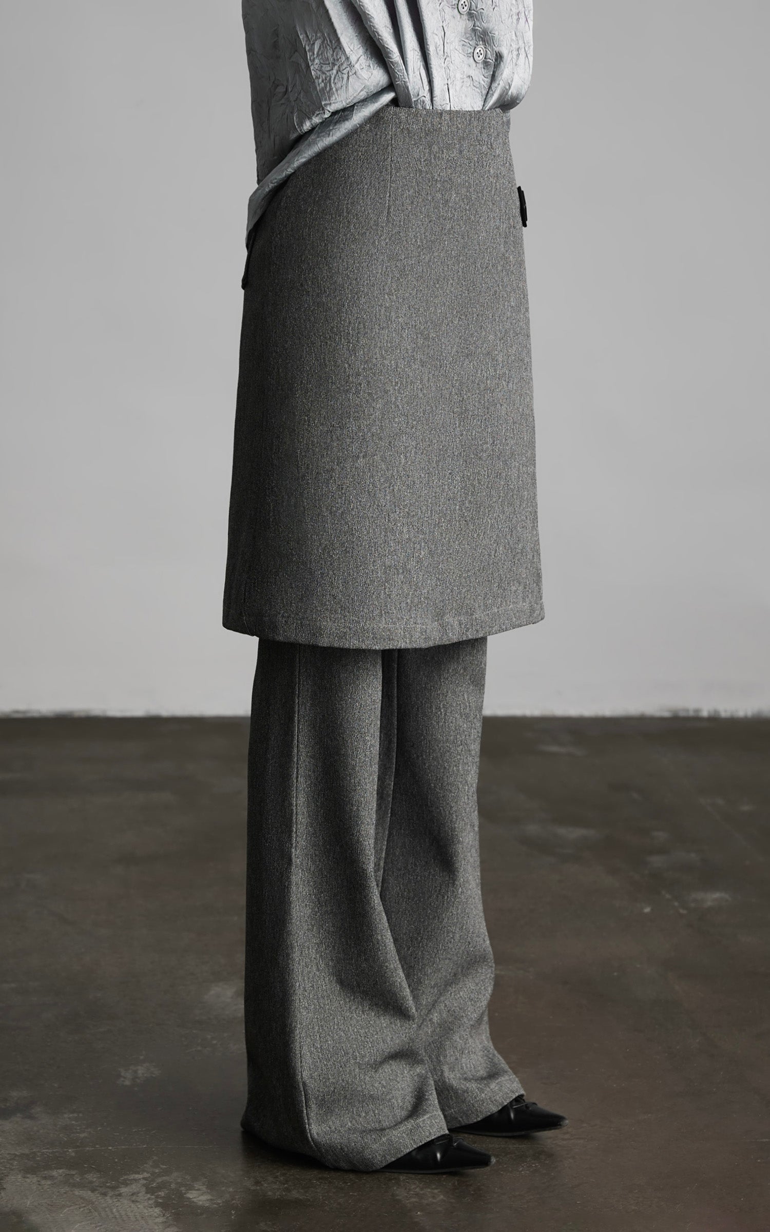 INDULGE Wrap Detail Wool Blend Trousers