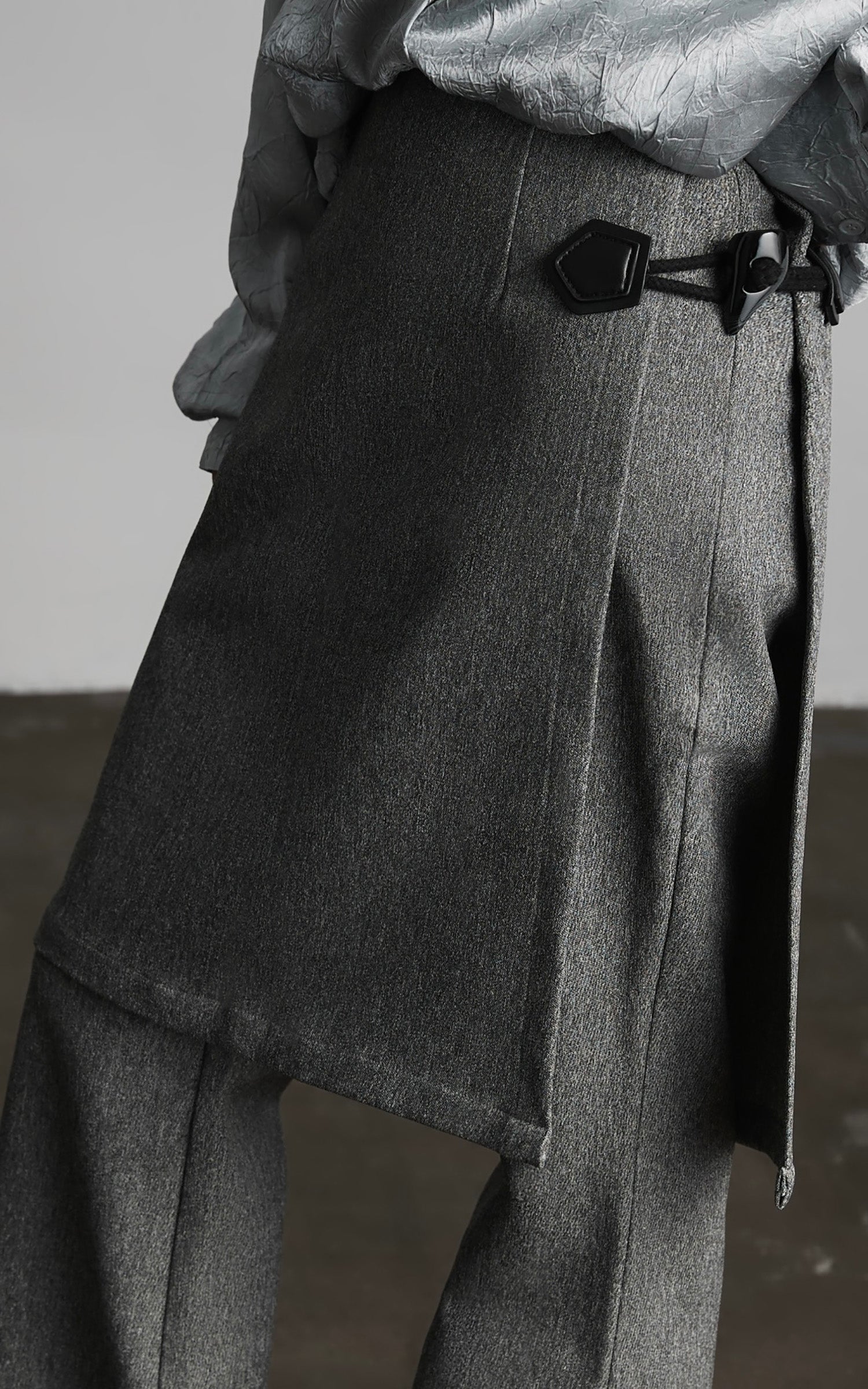 INDULGE Wrap Detail Wool Blend Trousers