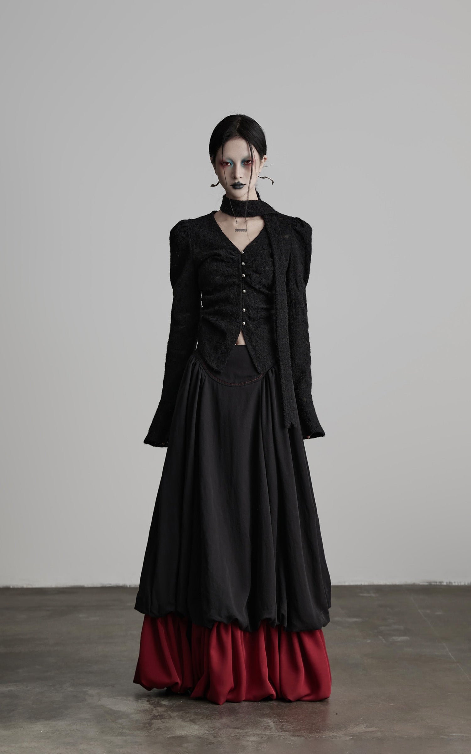 INDULGE Dual Layer Sculptural Bubble Hem Skirt