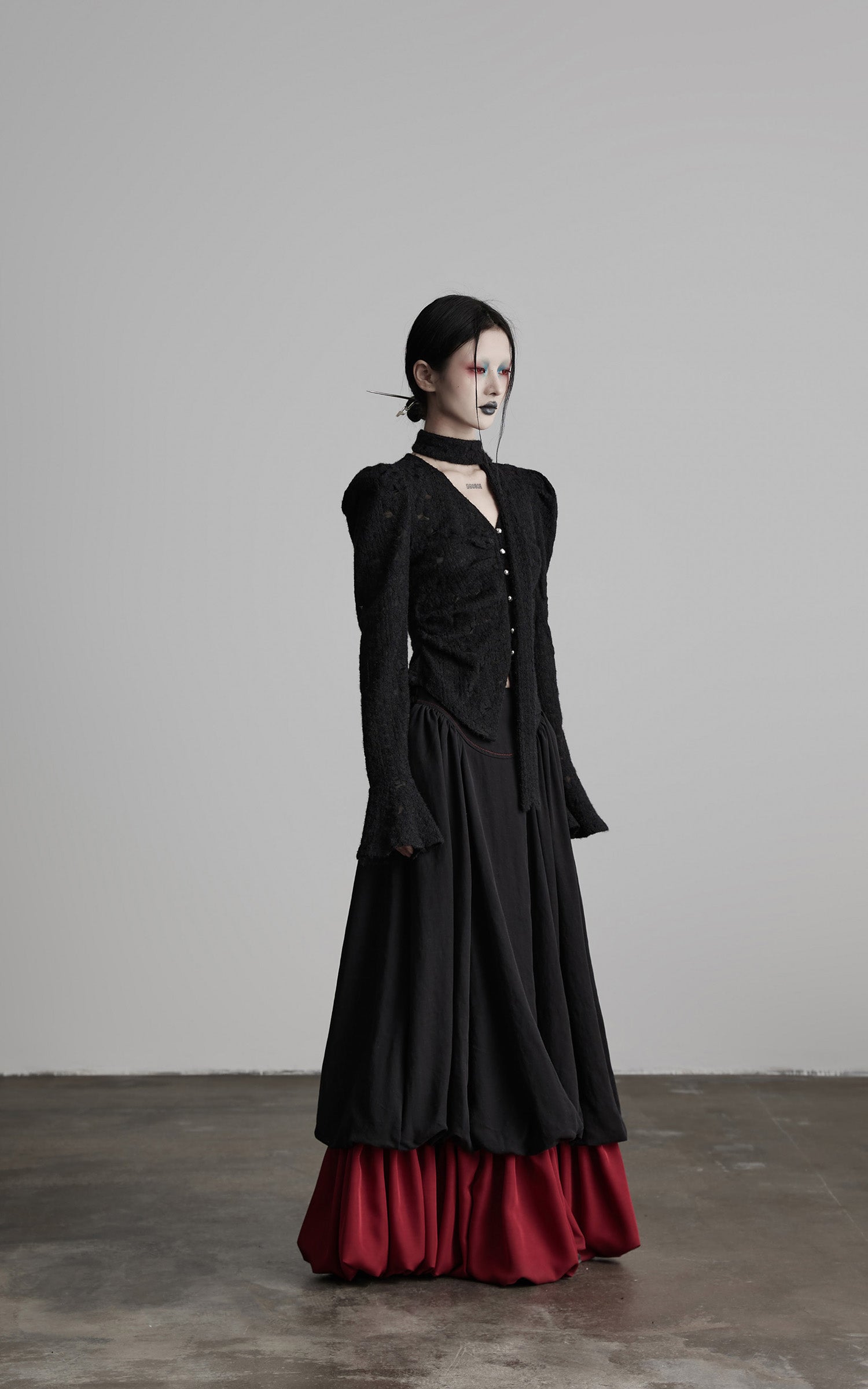INDULGE Dual Layer Sculptural Bubble Hem Skirt