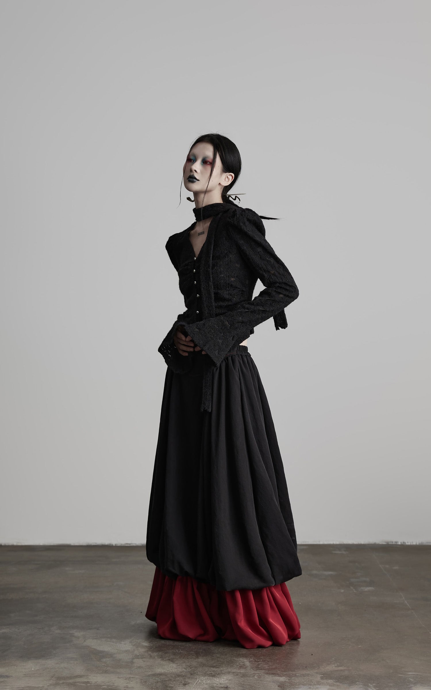 INDULGE Dual Layer Sculptural Bubble Hem Skirt