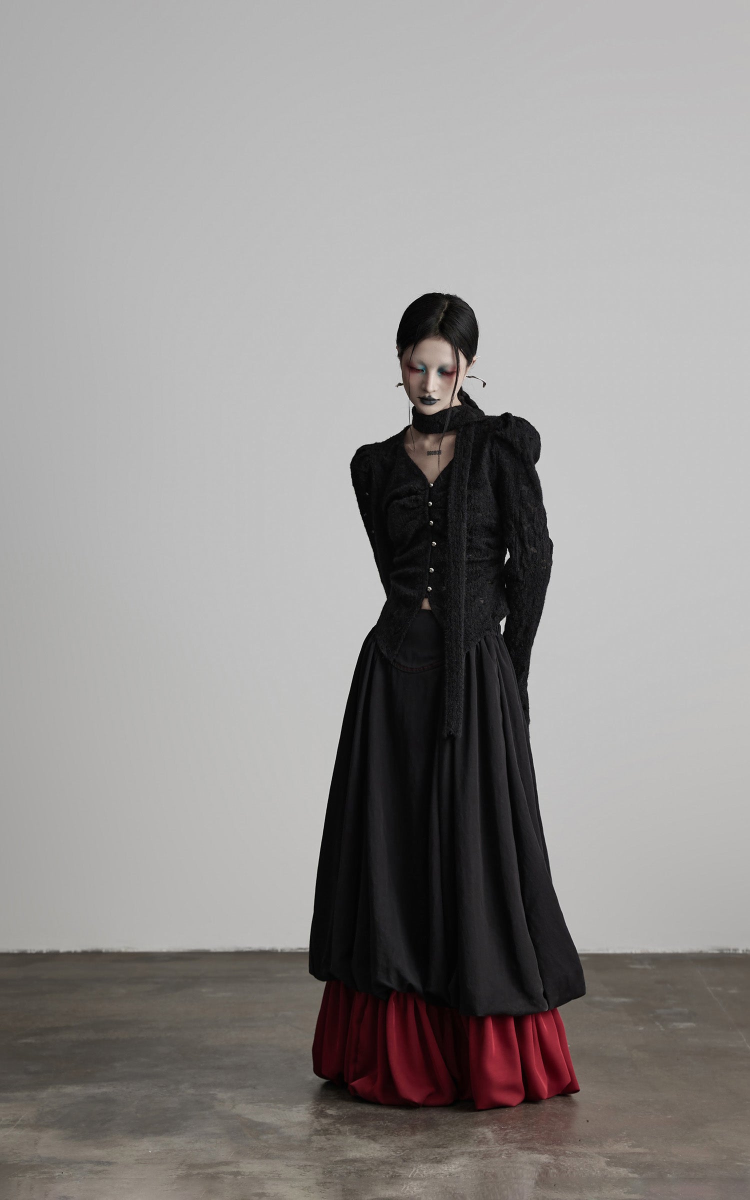 INDULGE Dual Layer Sculptural Bubble Hem Skirt