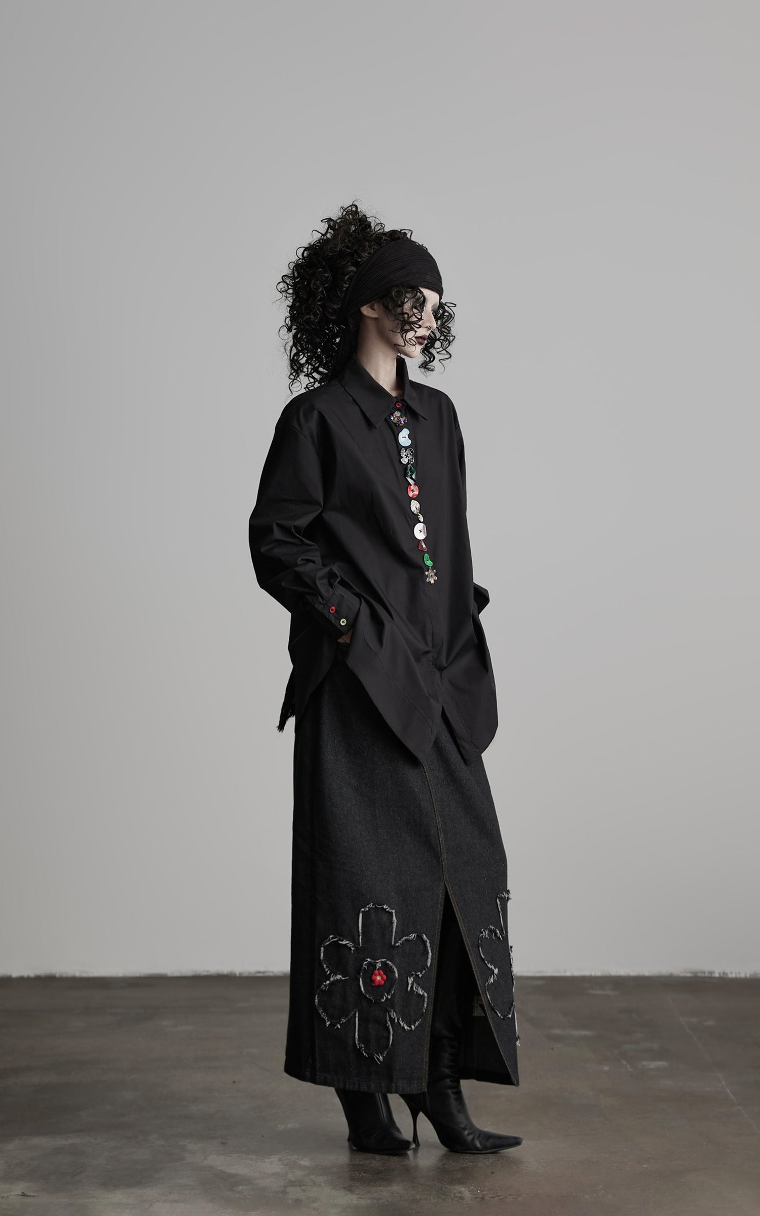 INDULGE Deformed Button Structured Shirt