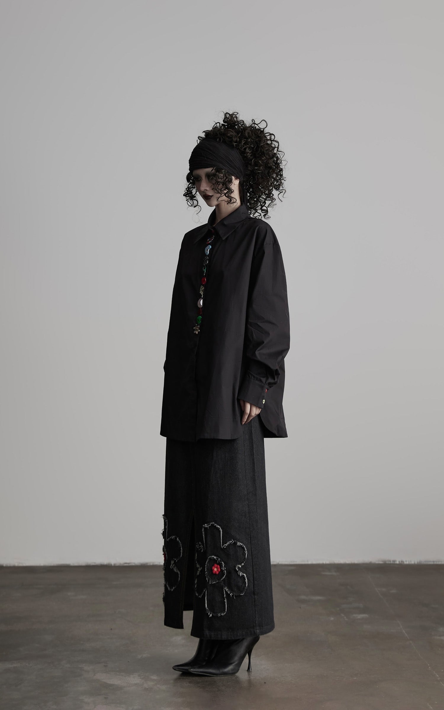 INDULGE Deformed Button Structured Shirt