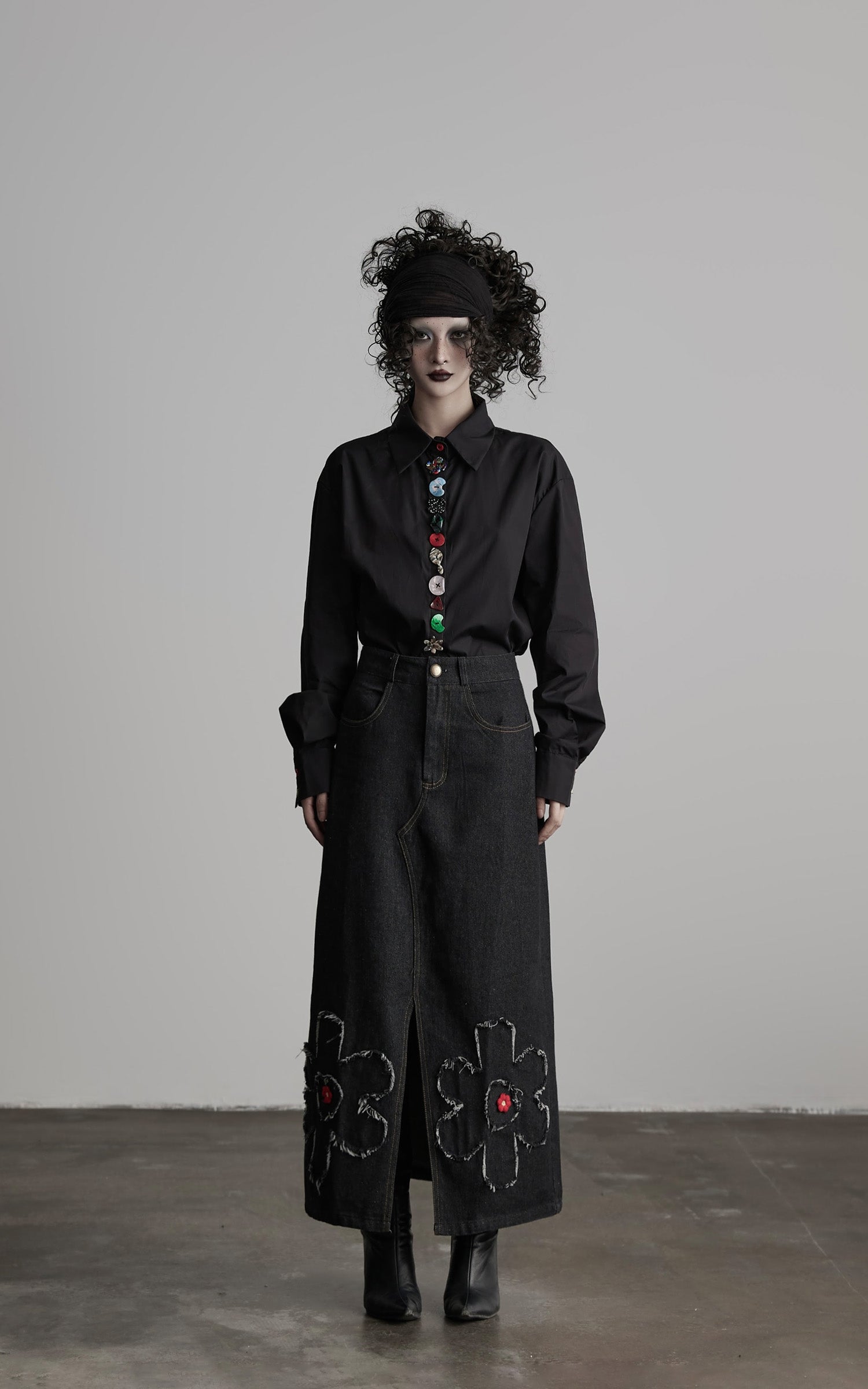 INDULGE Deformed Button Structured Shirt