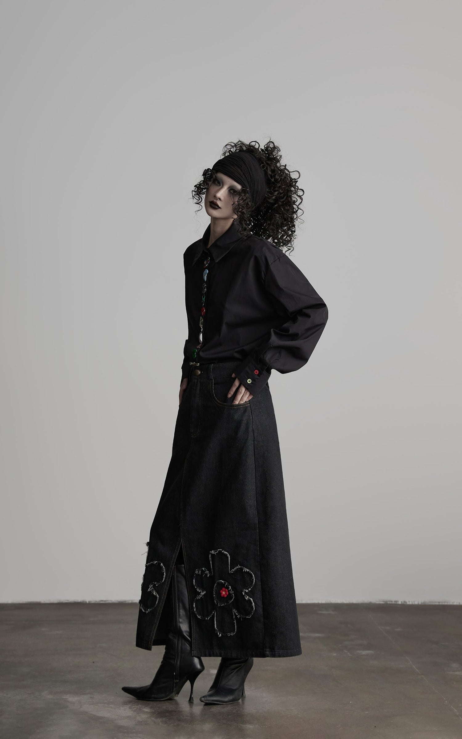 INDULGE Deformed Button Structured Shirt