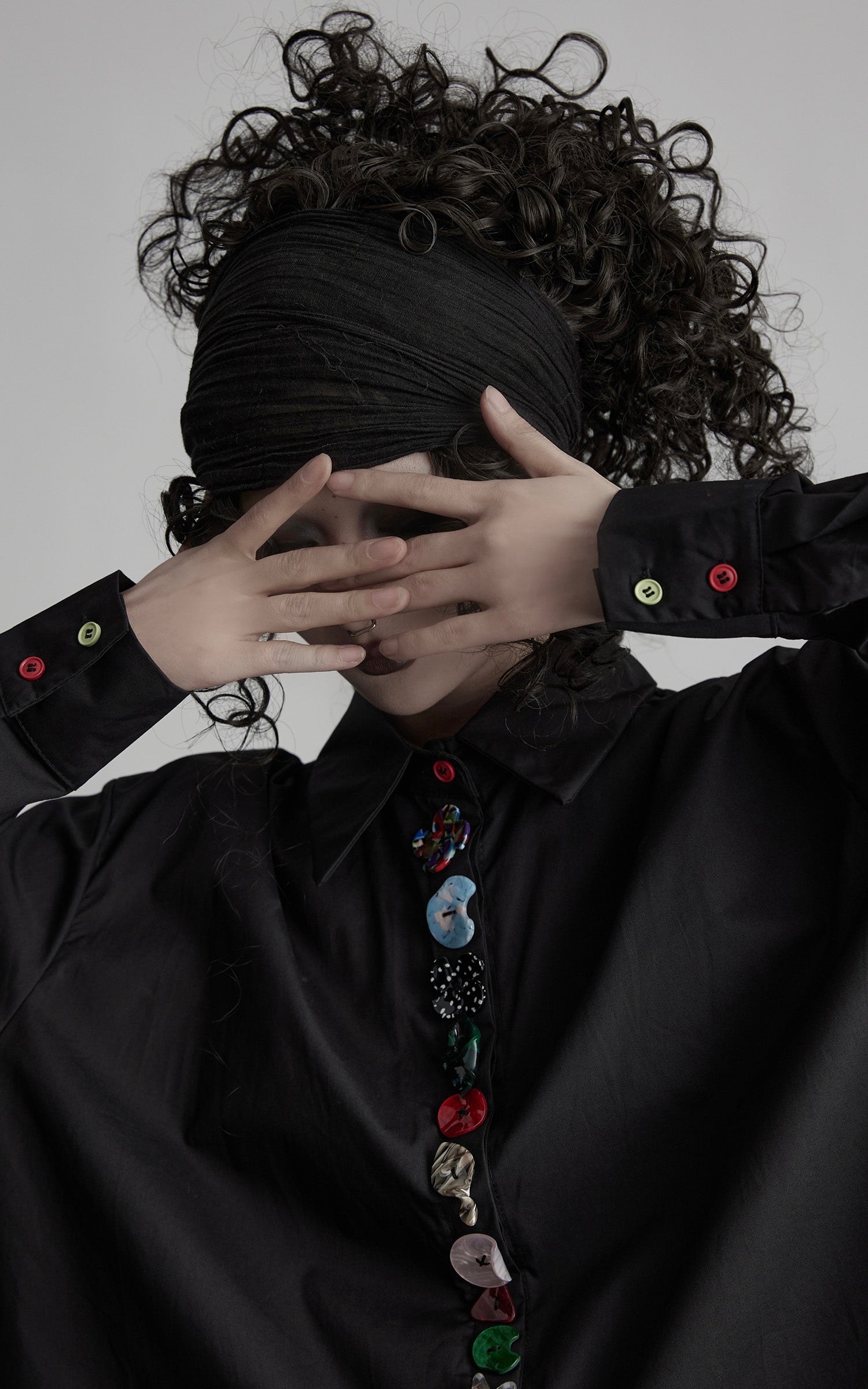 INDULGE Deformed Button Structured Shirt