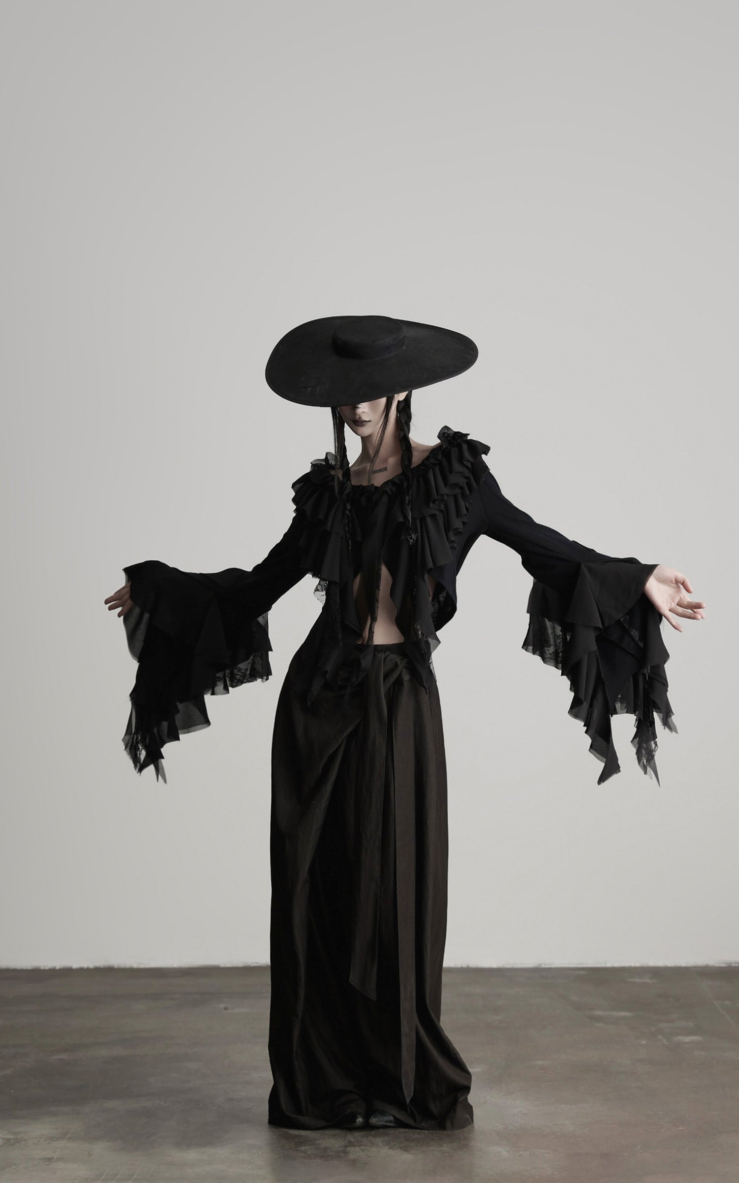 INDULGE DrapedWrap Wide-Leg Pants