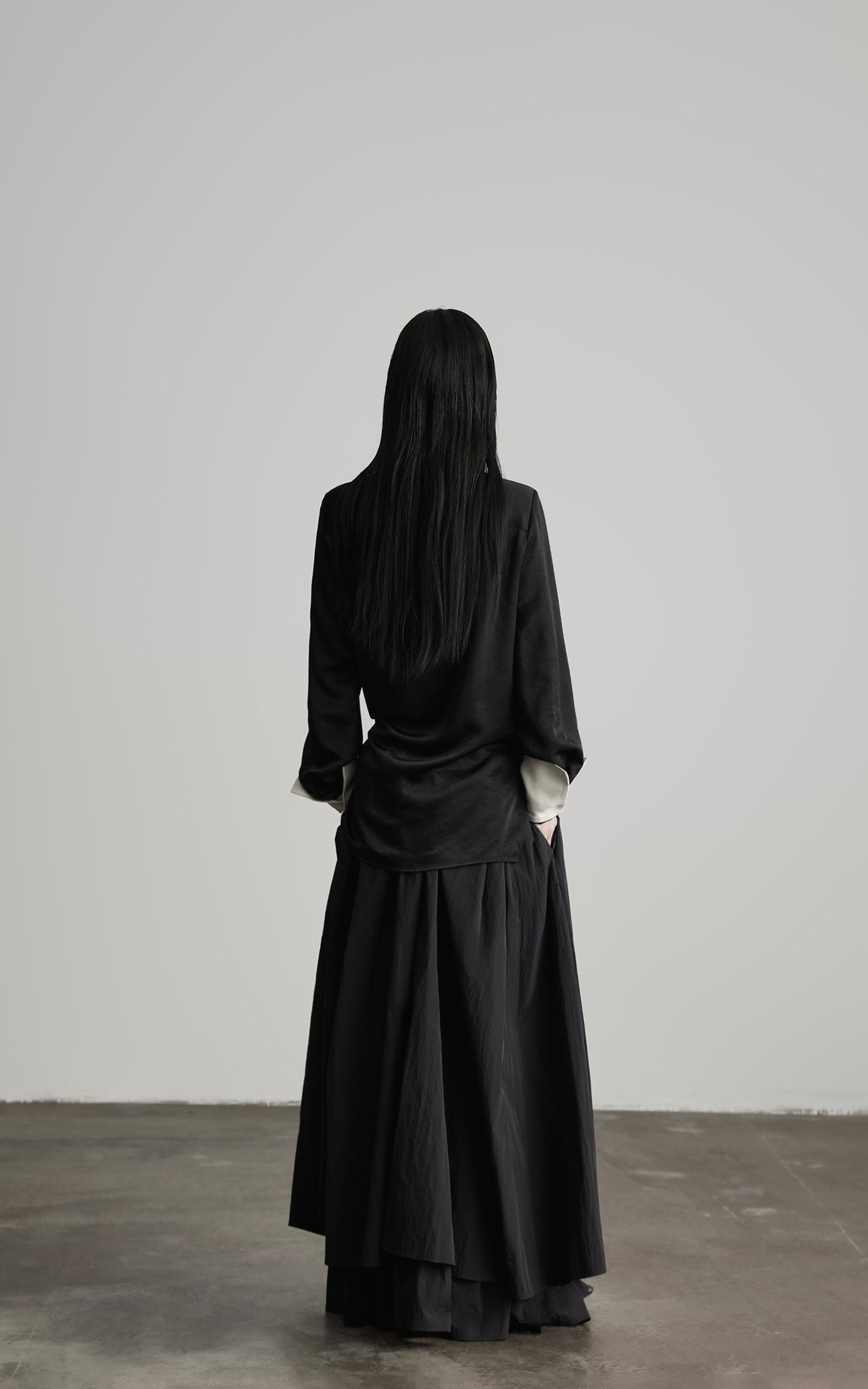 INDULGE Deconstructed Asymmetric Contrast Shirt