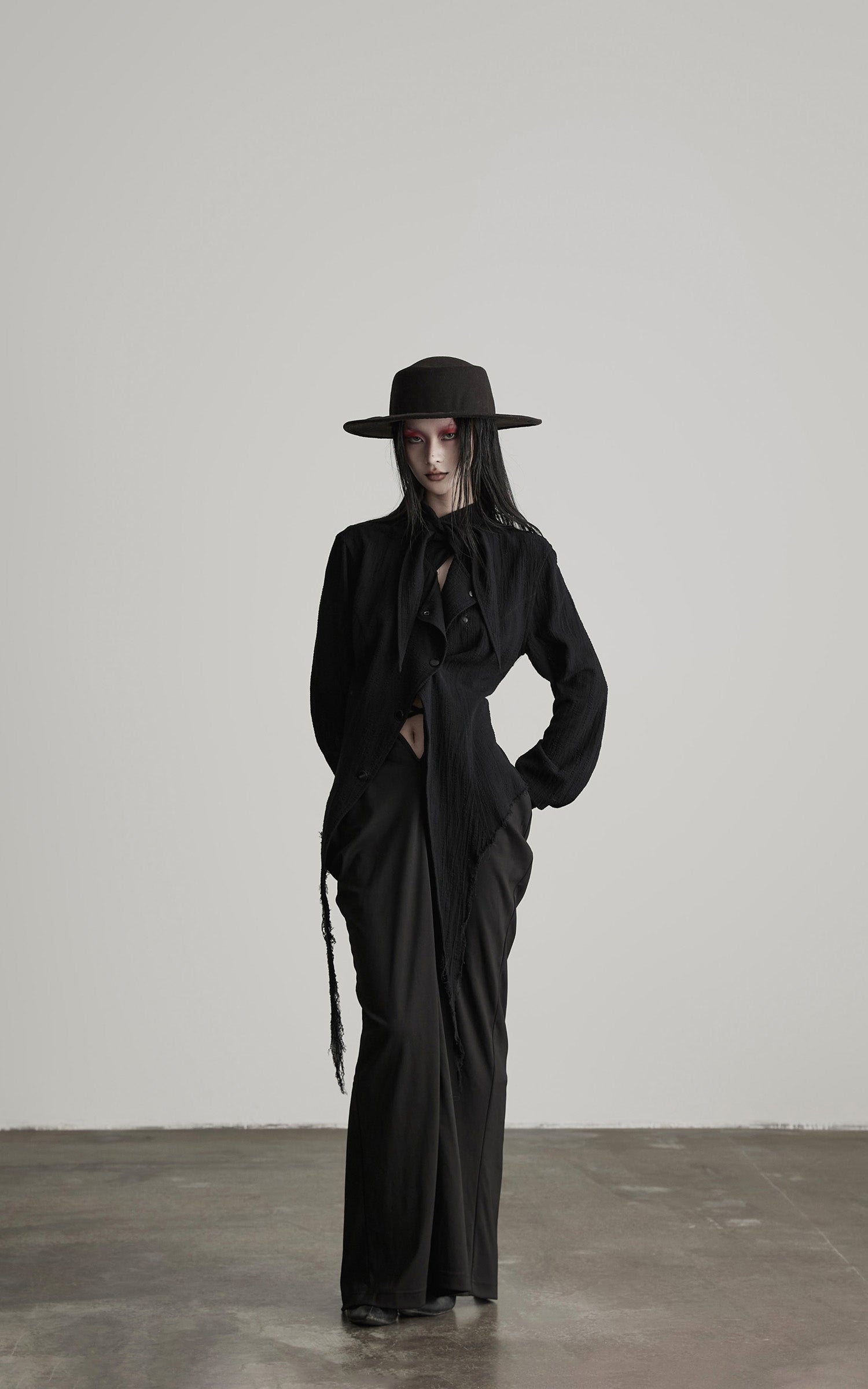 INDULGE Deconstructed Fray-Edge Sculpted Shirt