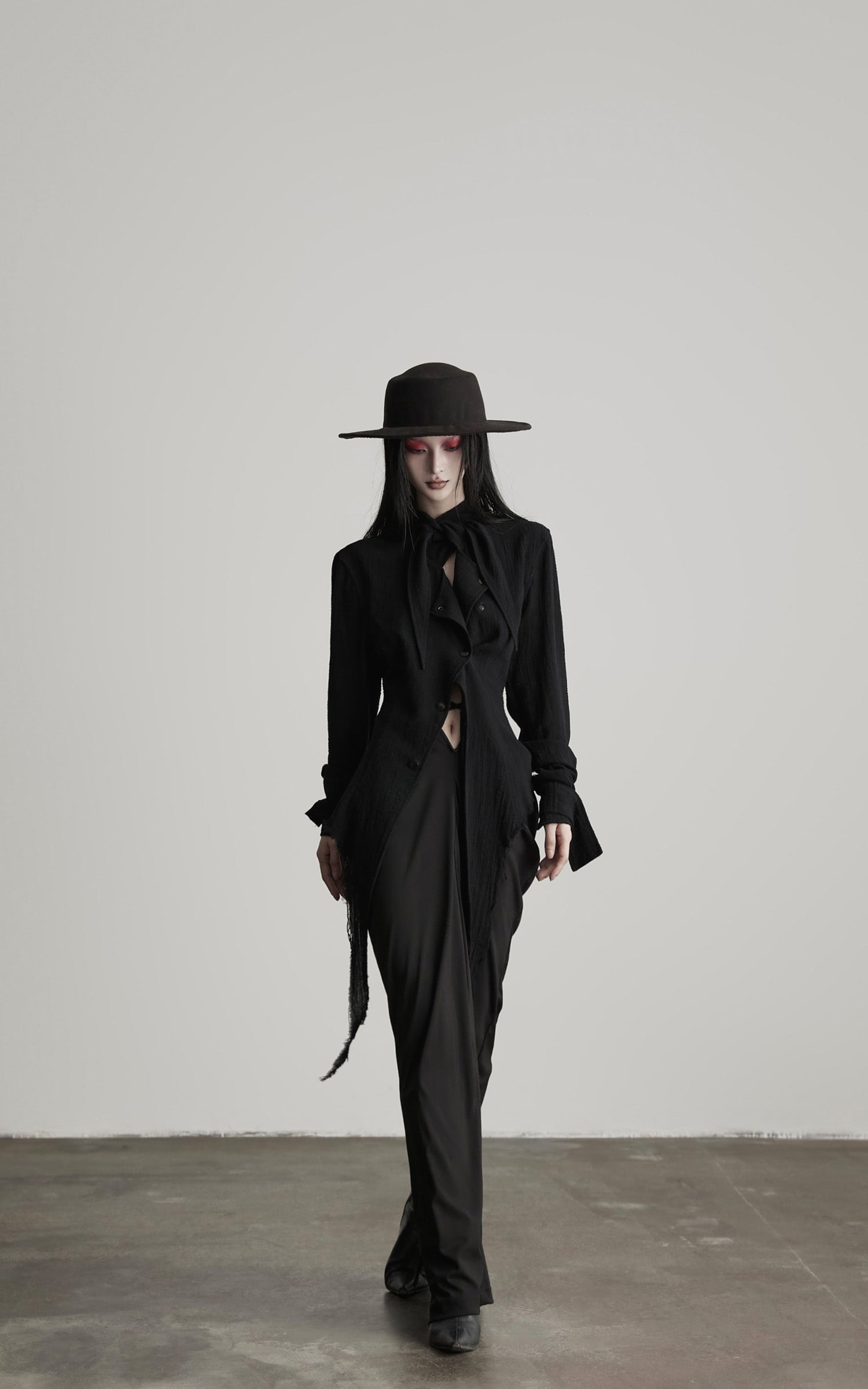 INDULGE Deconstructed Fray-Edge Sculpted Shirt
