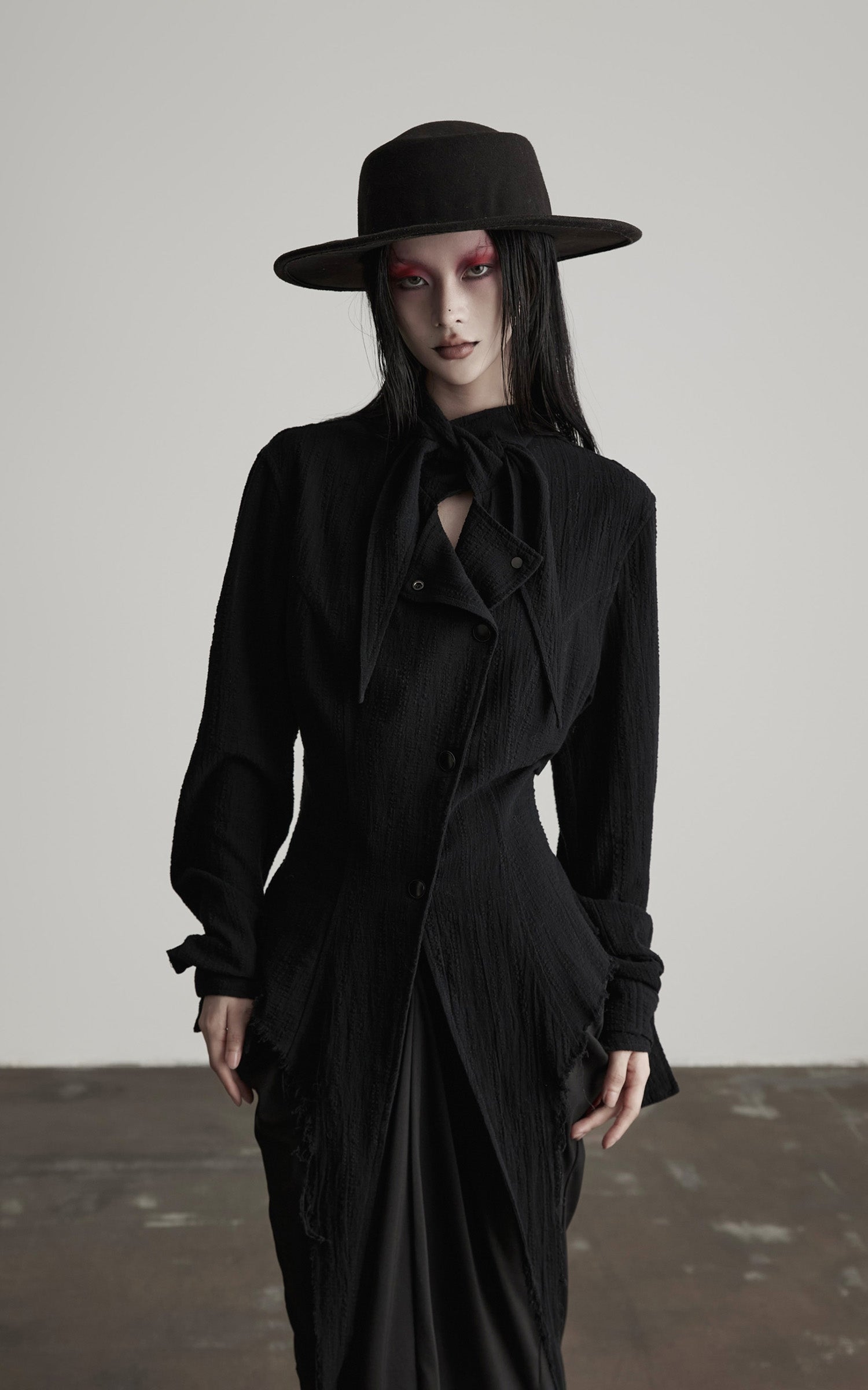 INDULGE Deconstructed Fray-Edge Sculpted Shirt