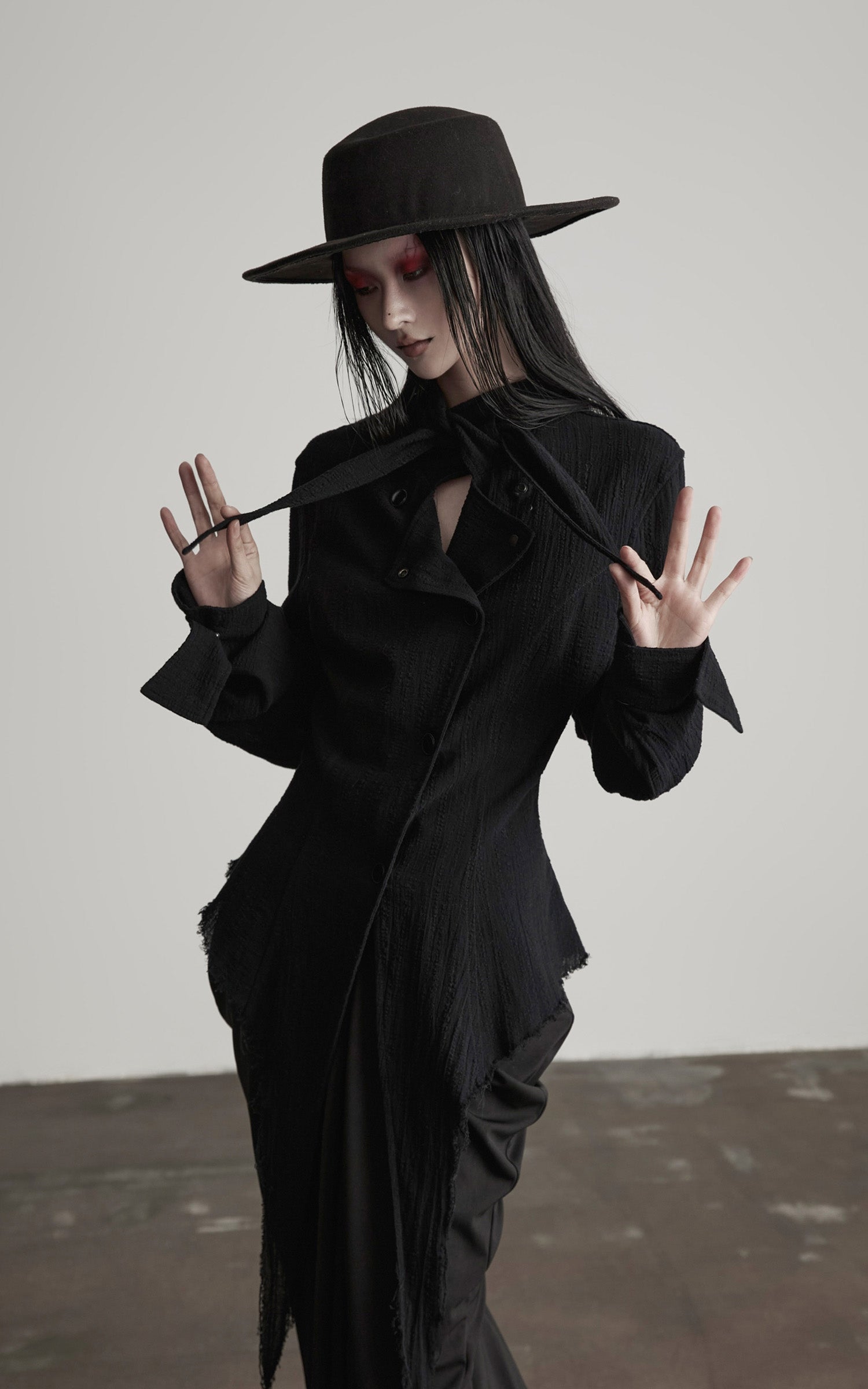 INDULGE Deconstructed Fray-Edge Sculpted Shirt