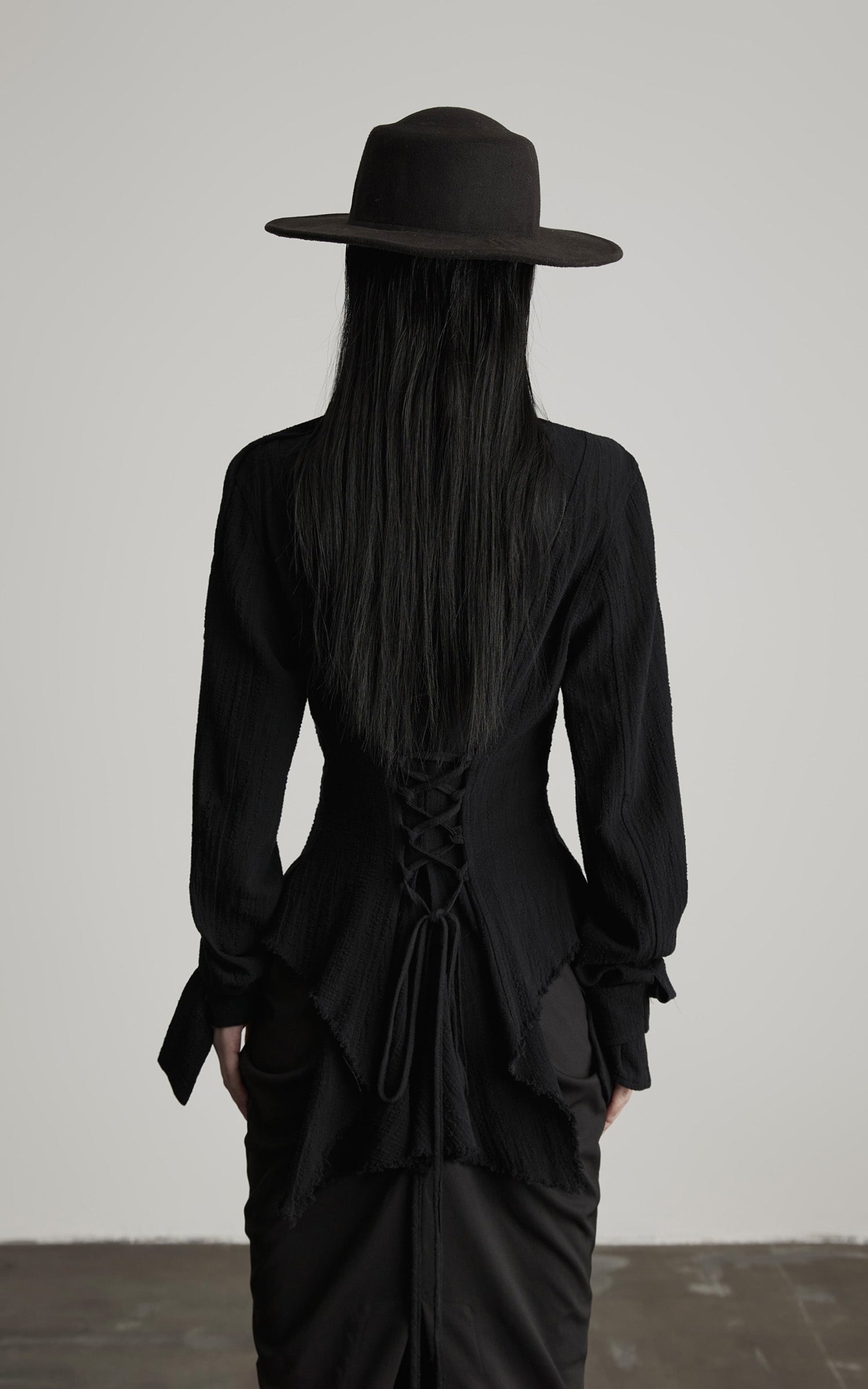 INDULGE Deconstructed Fray-Edge Sculpted Shirt