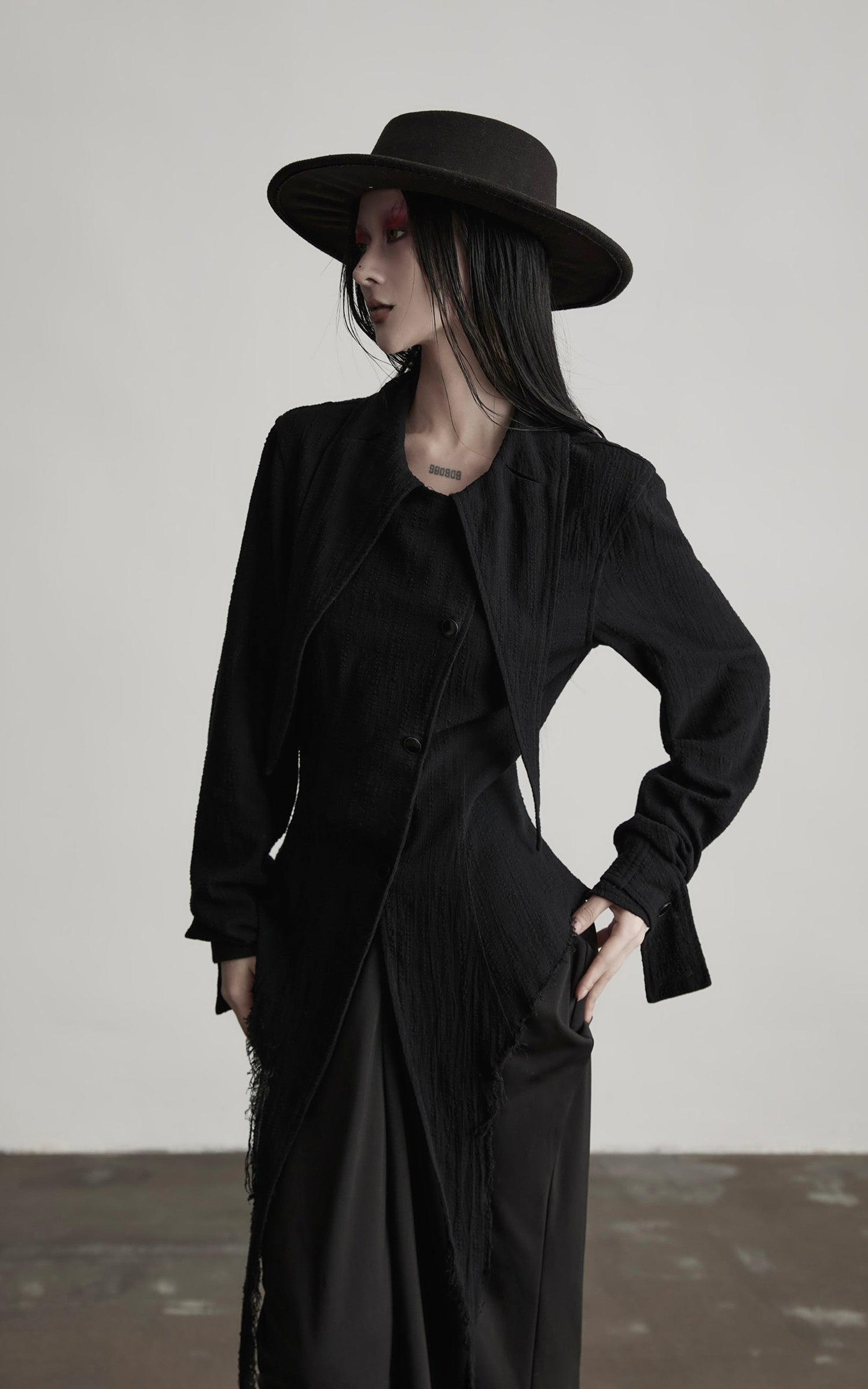 INDULGE Deconstructed Fray-Edge Sculpted Shirt