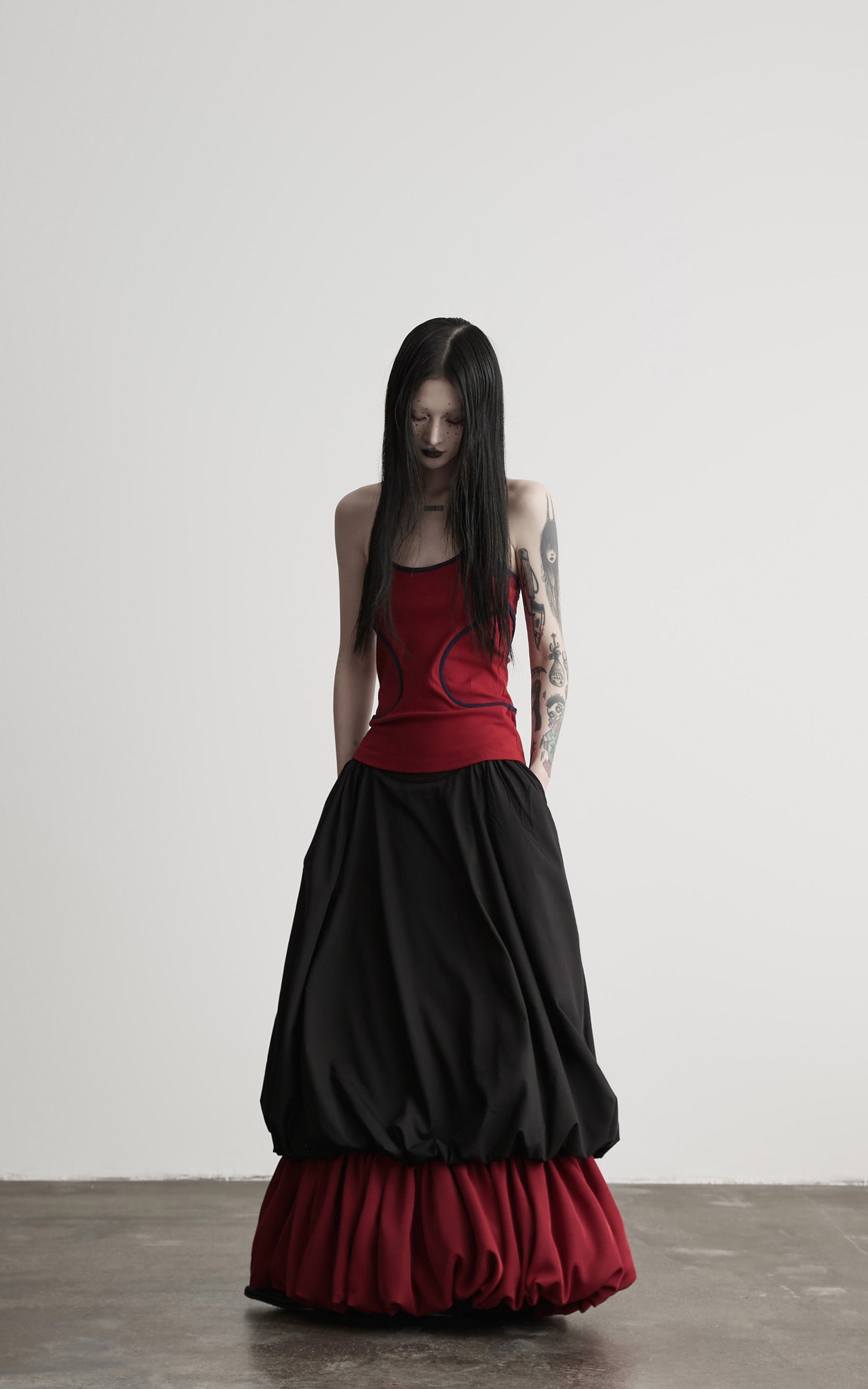 INDULGE Curved-Bound Halter Tank Top