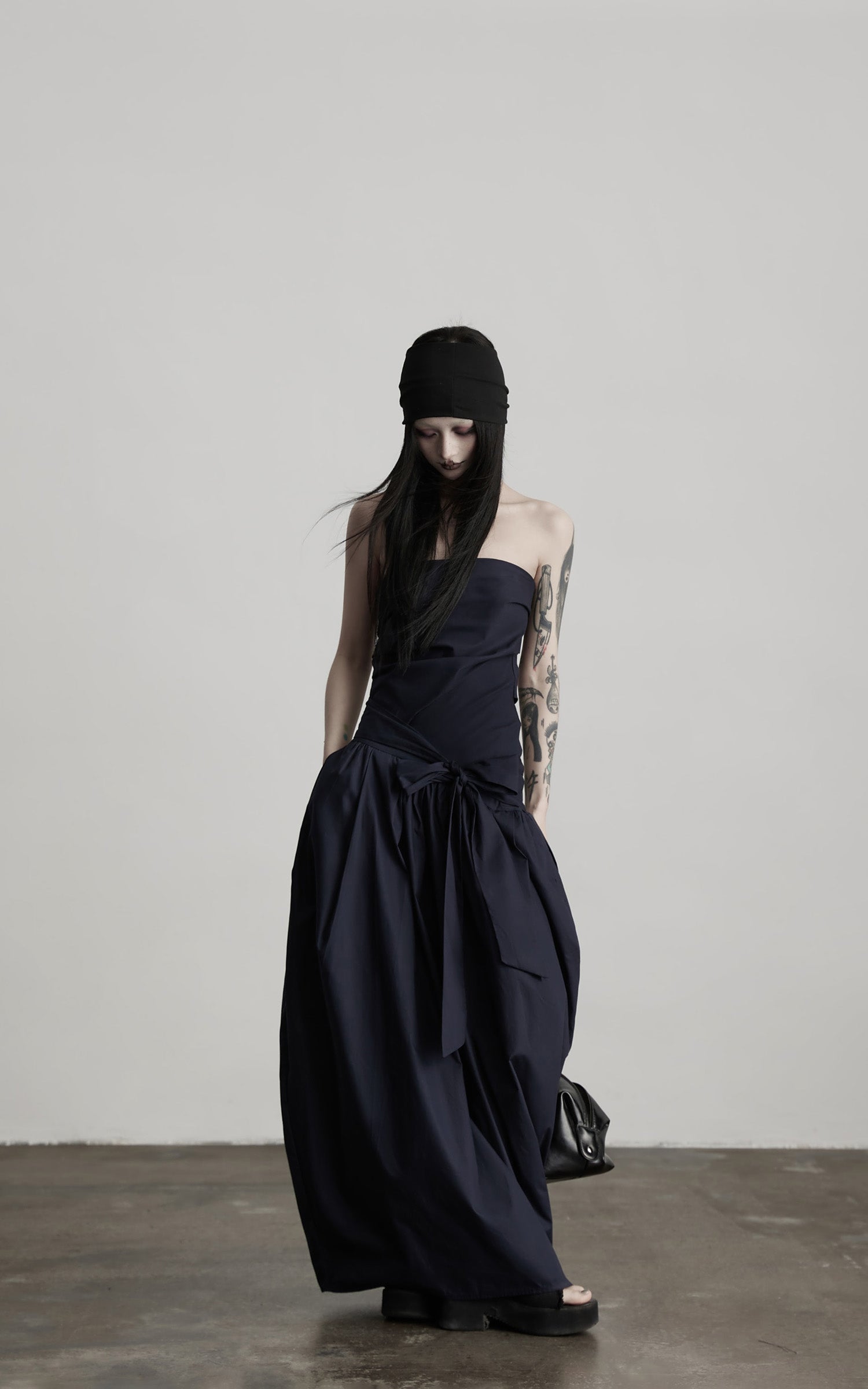 INDULGE Strapless Bow Maxi Dress