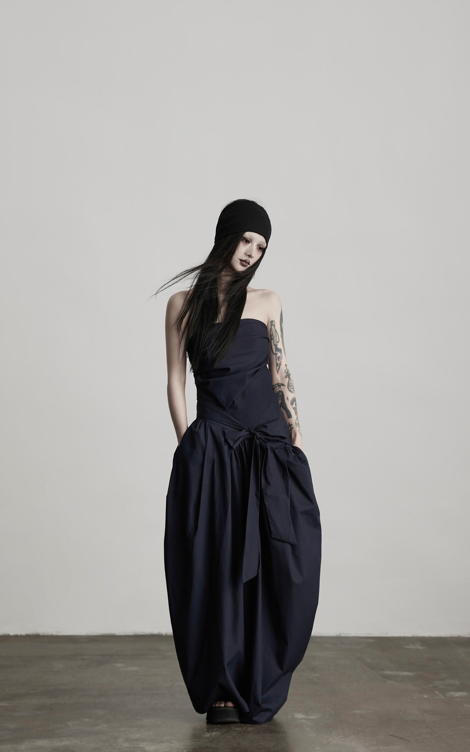 INDULGE Strapless Bow Maxi Dress
