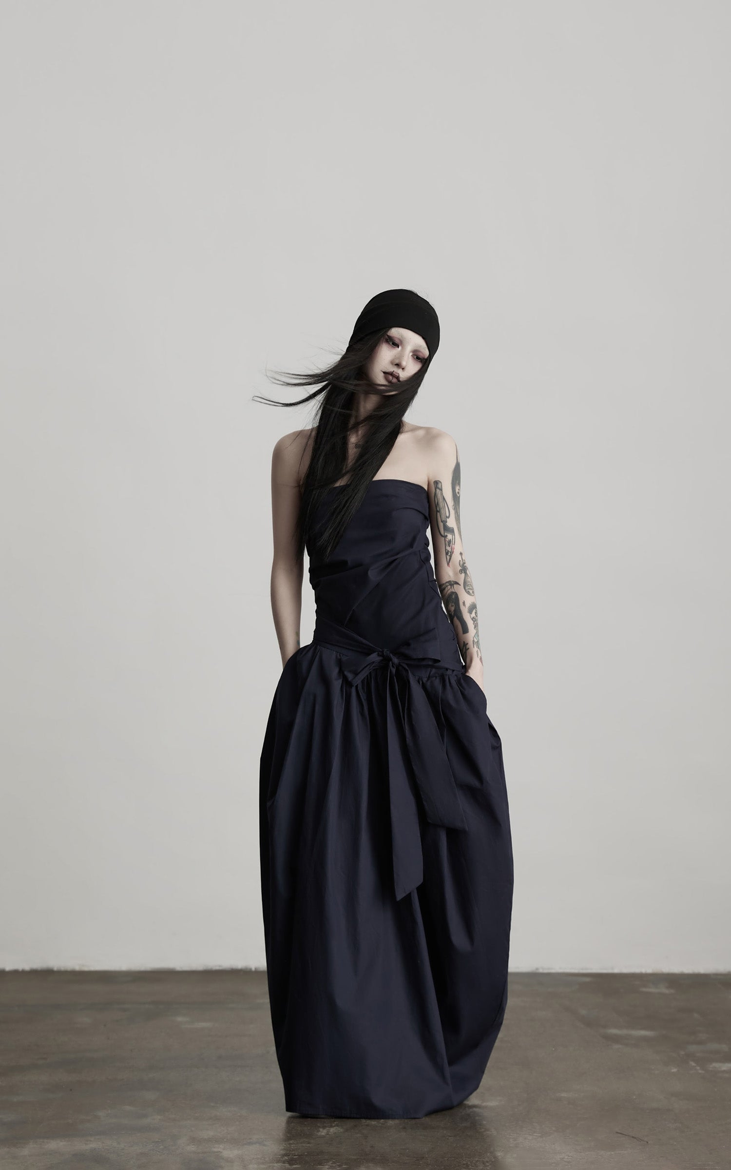 INDULGE Strapless Bow Maxi Dress