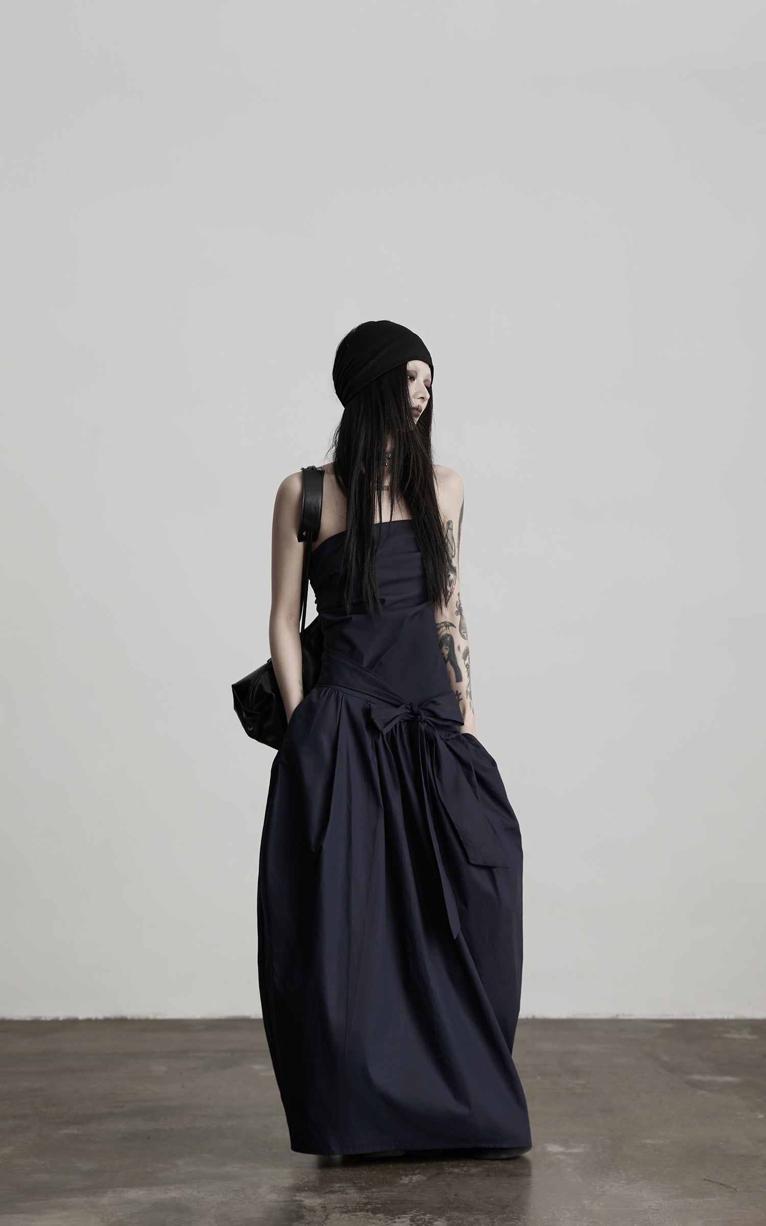 INDULGE Strapless Bow Maxi Dress