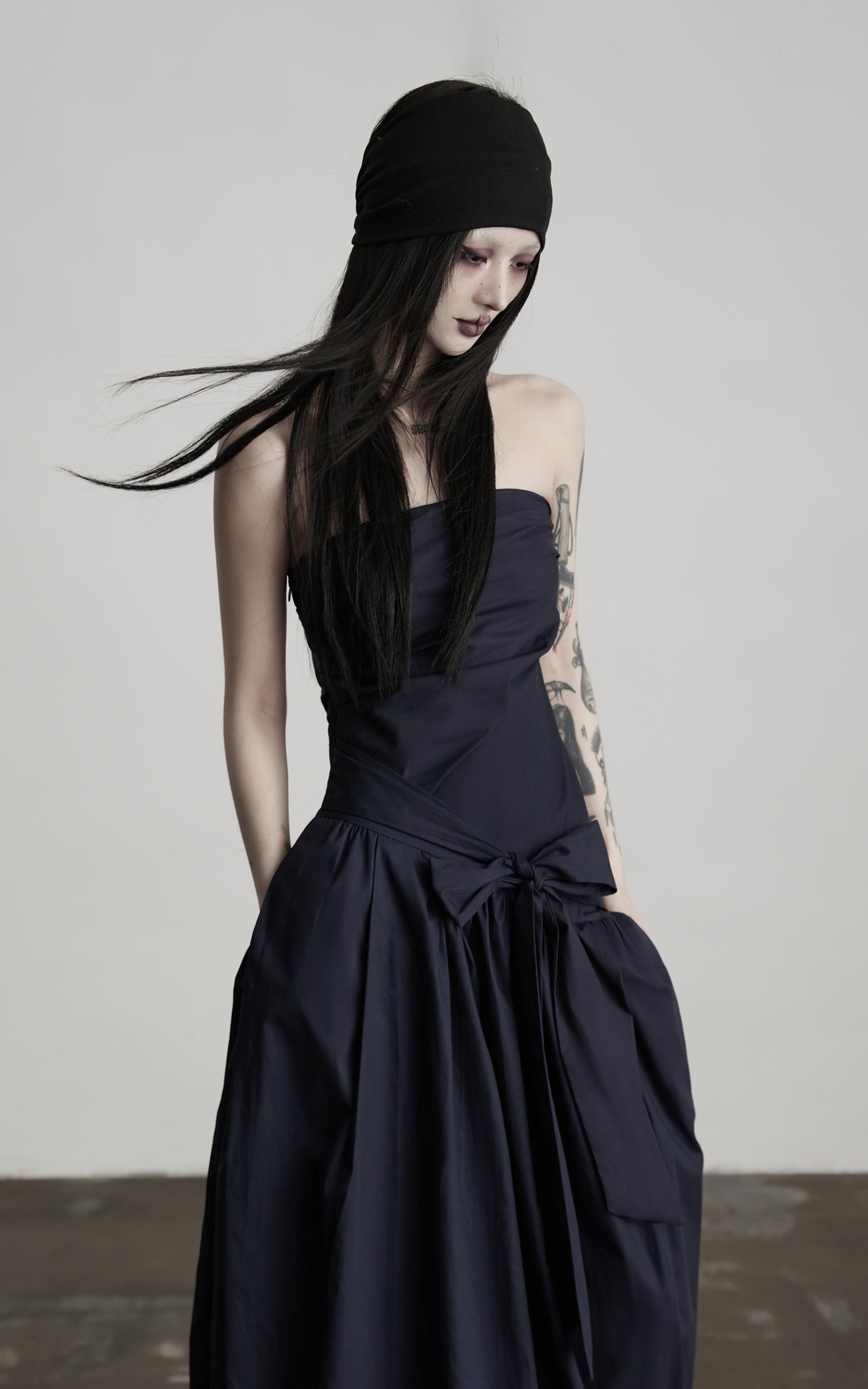 INDULGE Strapless Bow Maxi Dress
