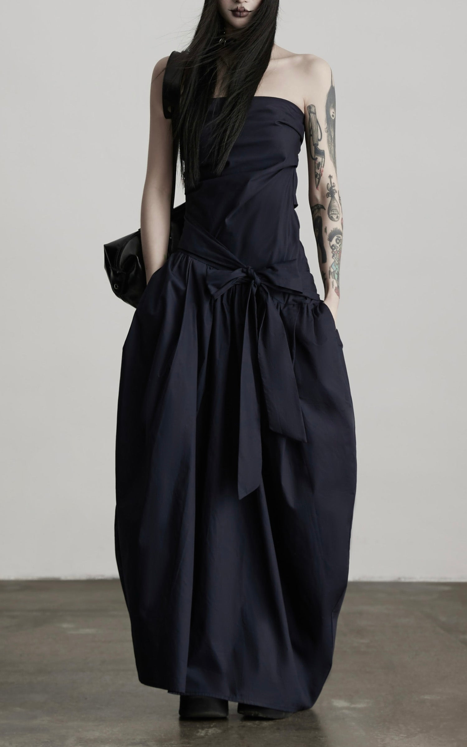 INDULGE Strapless Bow Maxi Dress