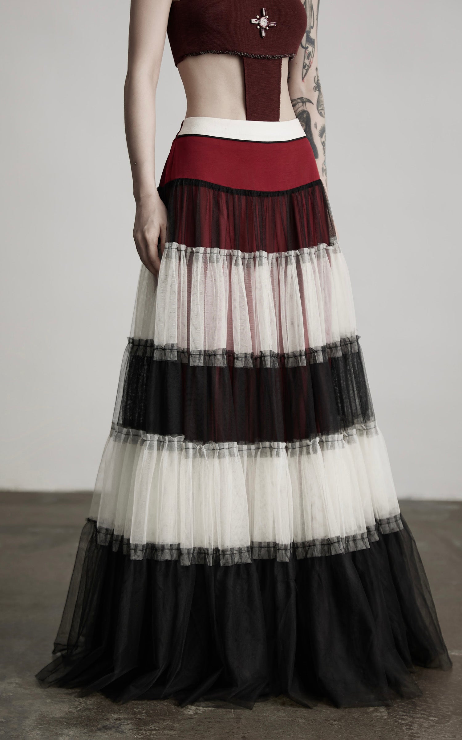 INDULGE Layered Tulle Maxi Skirt