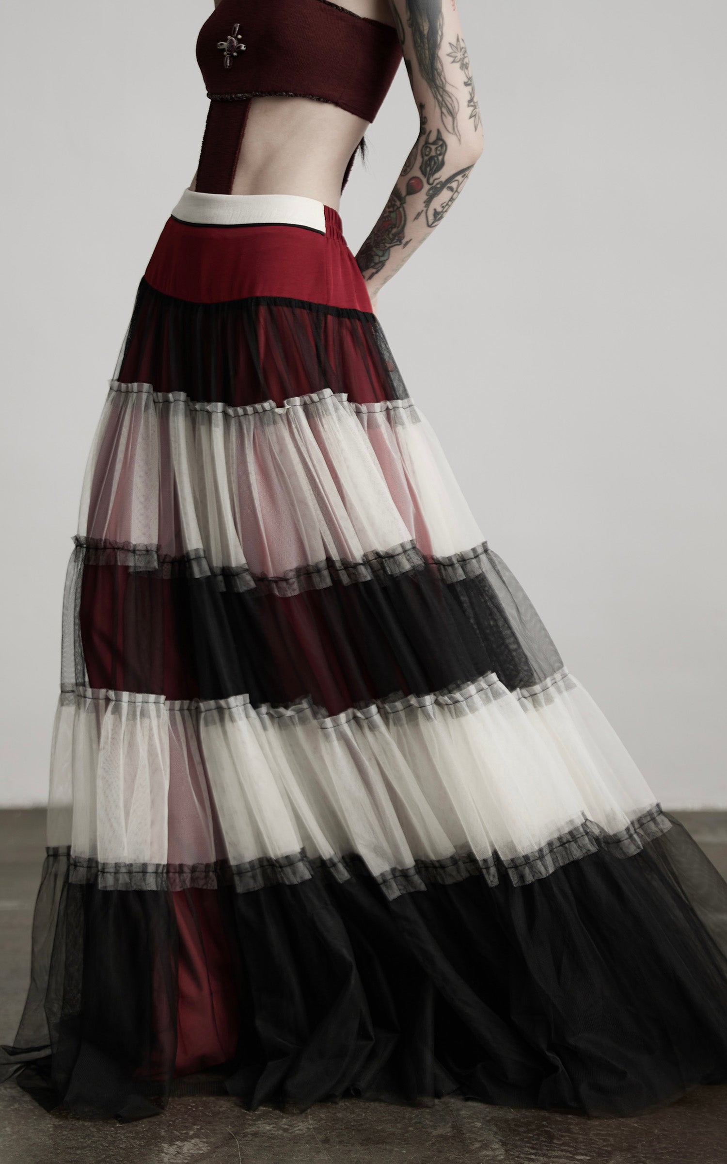 INDULGE Layered Tulle Maxi Skirt