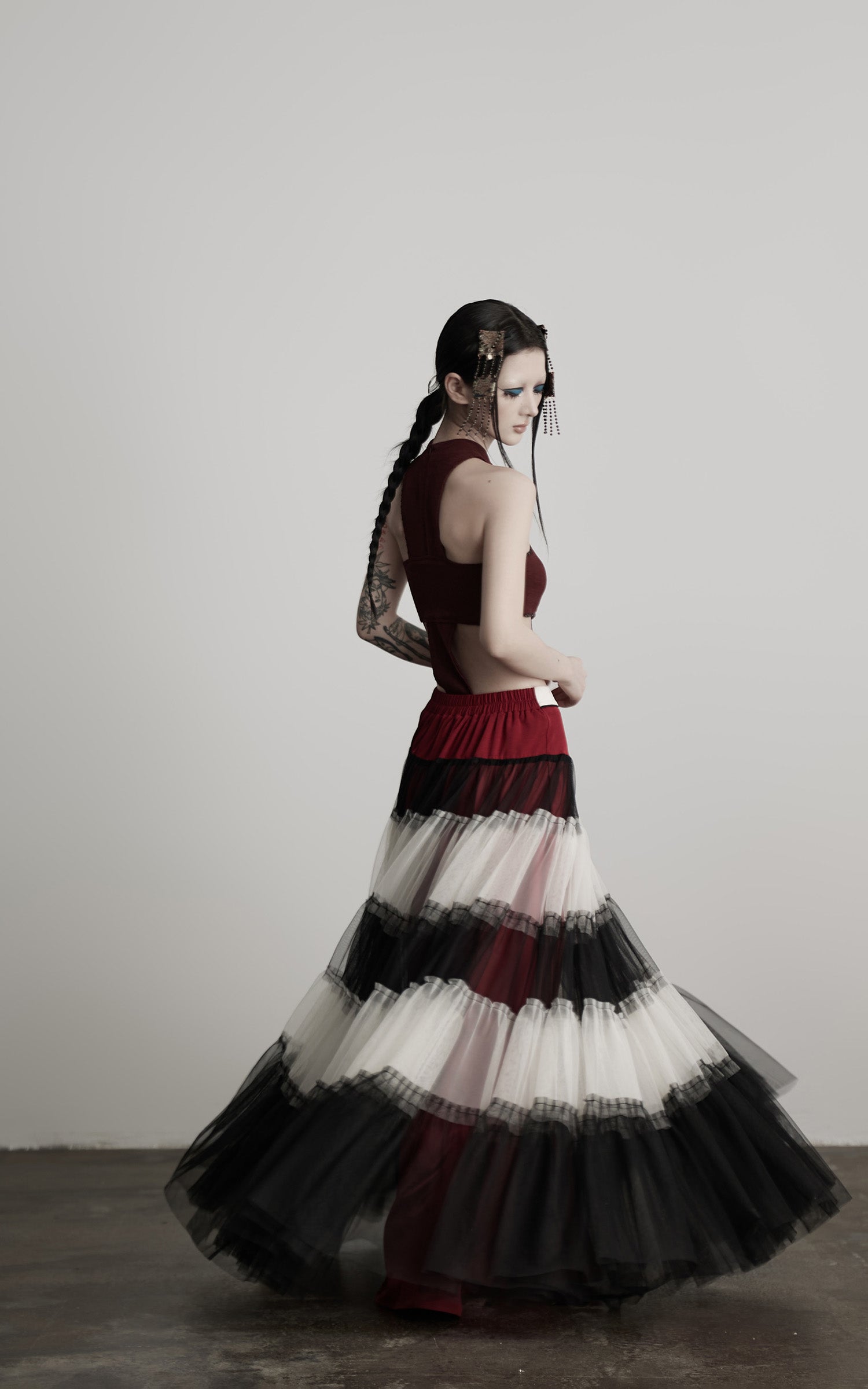 INDULGE Layered Tulle Maxi Skirt