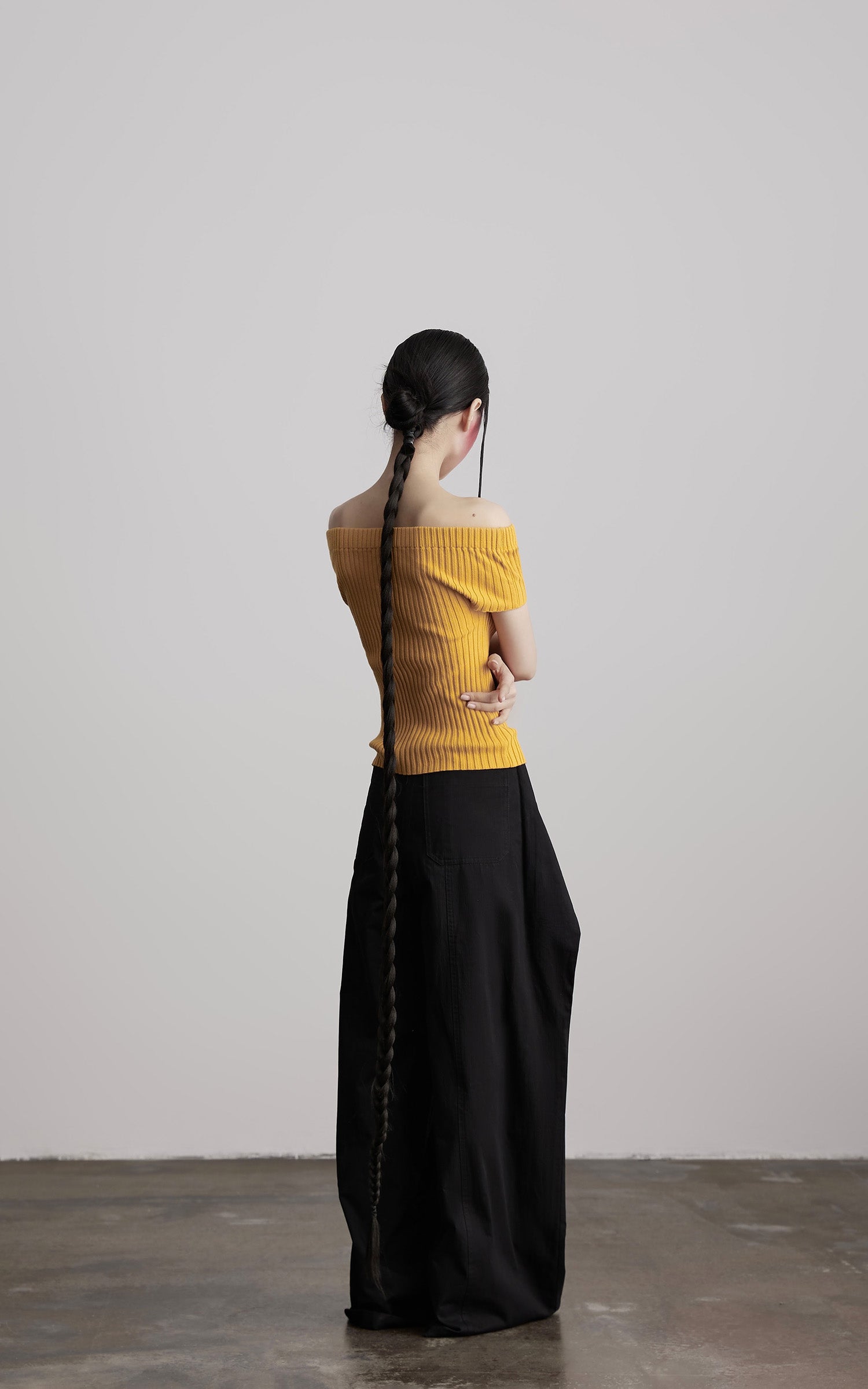 INDULGE Wide-Leg Wrap Pants with Knot Button and Beaded Tassel Detail