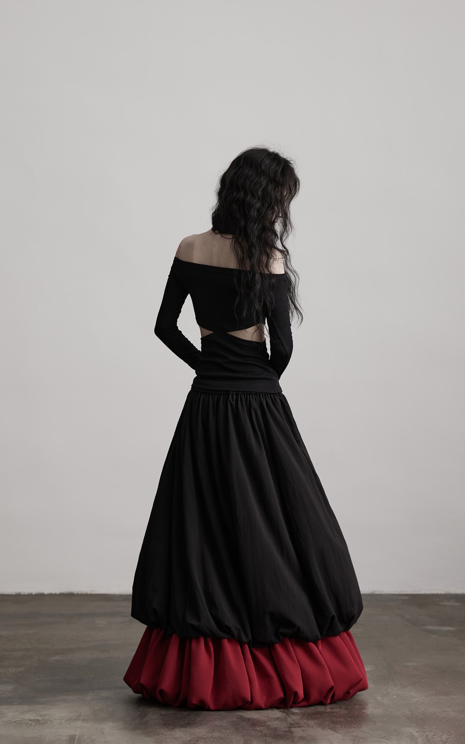 INDULGE Off-Shoulder Cutout Top with Bead Details
