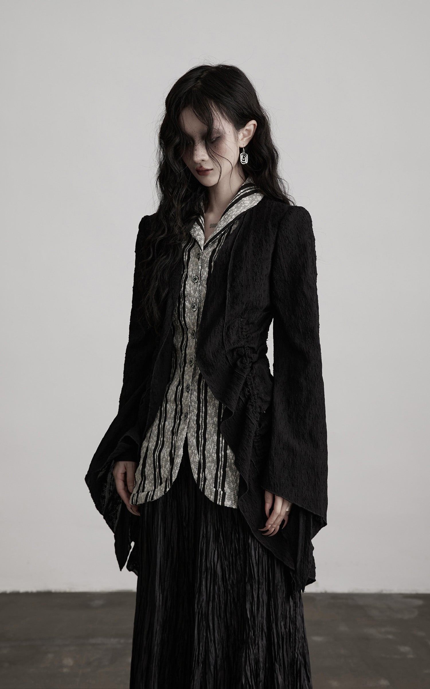 INDULGE Textured Striped Collar Shirt