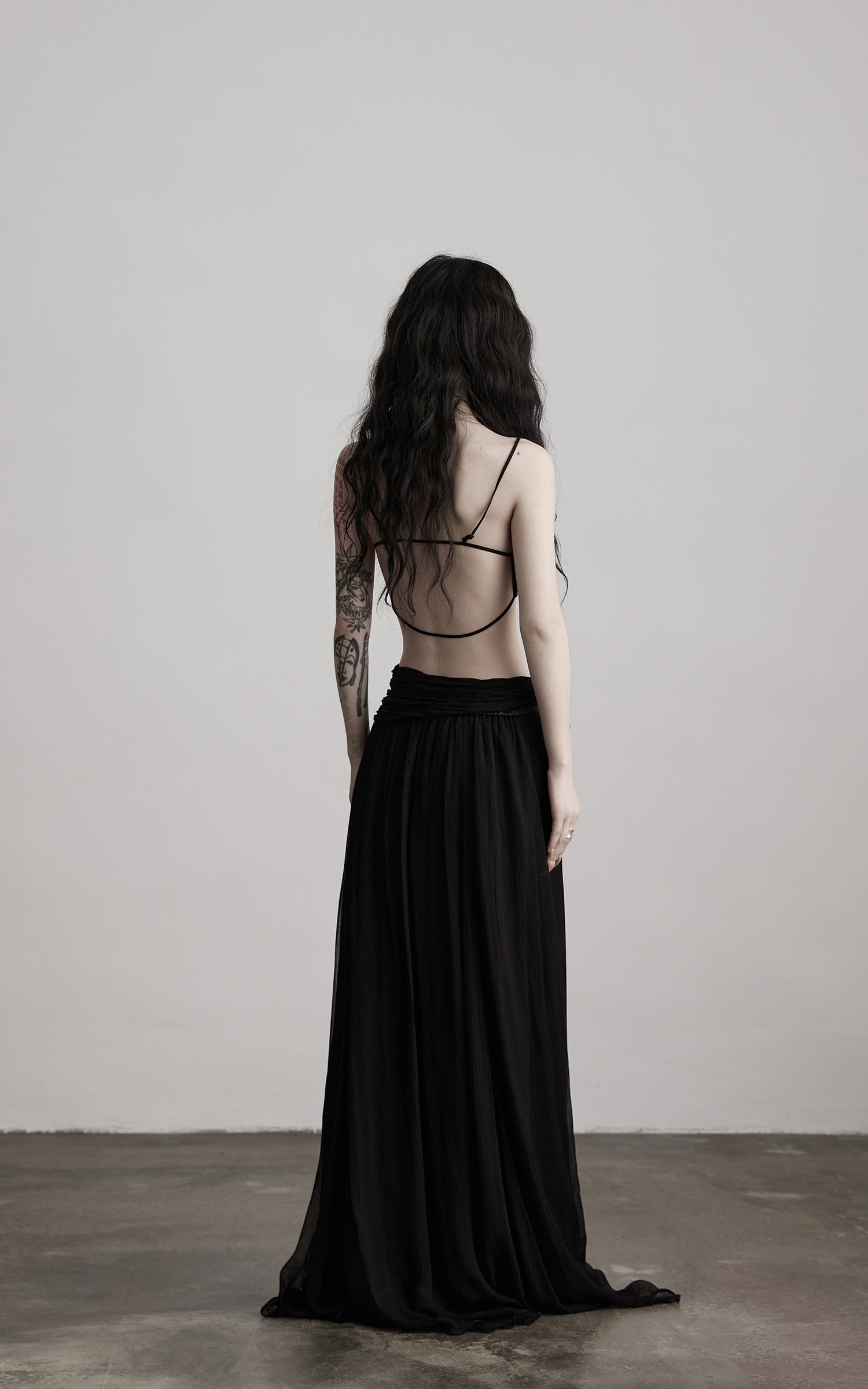 INDULGE Strappy Lace Bralette – Gothic Crochet Texture with Minimal Silhouette