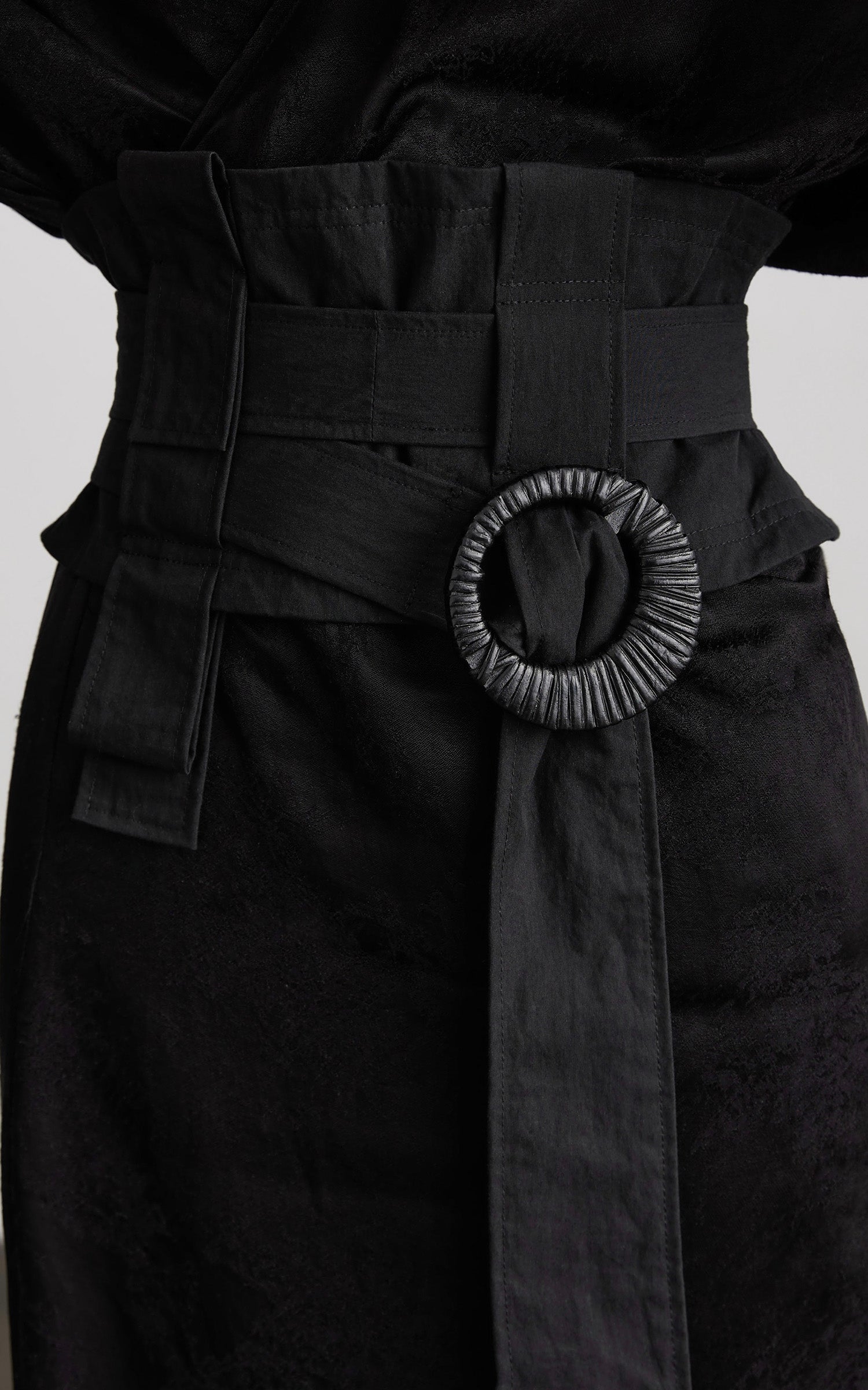 INDULGE Structured Strapless Bustier Belt with Oversized Ring Detail