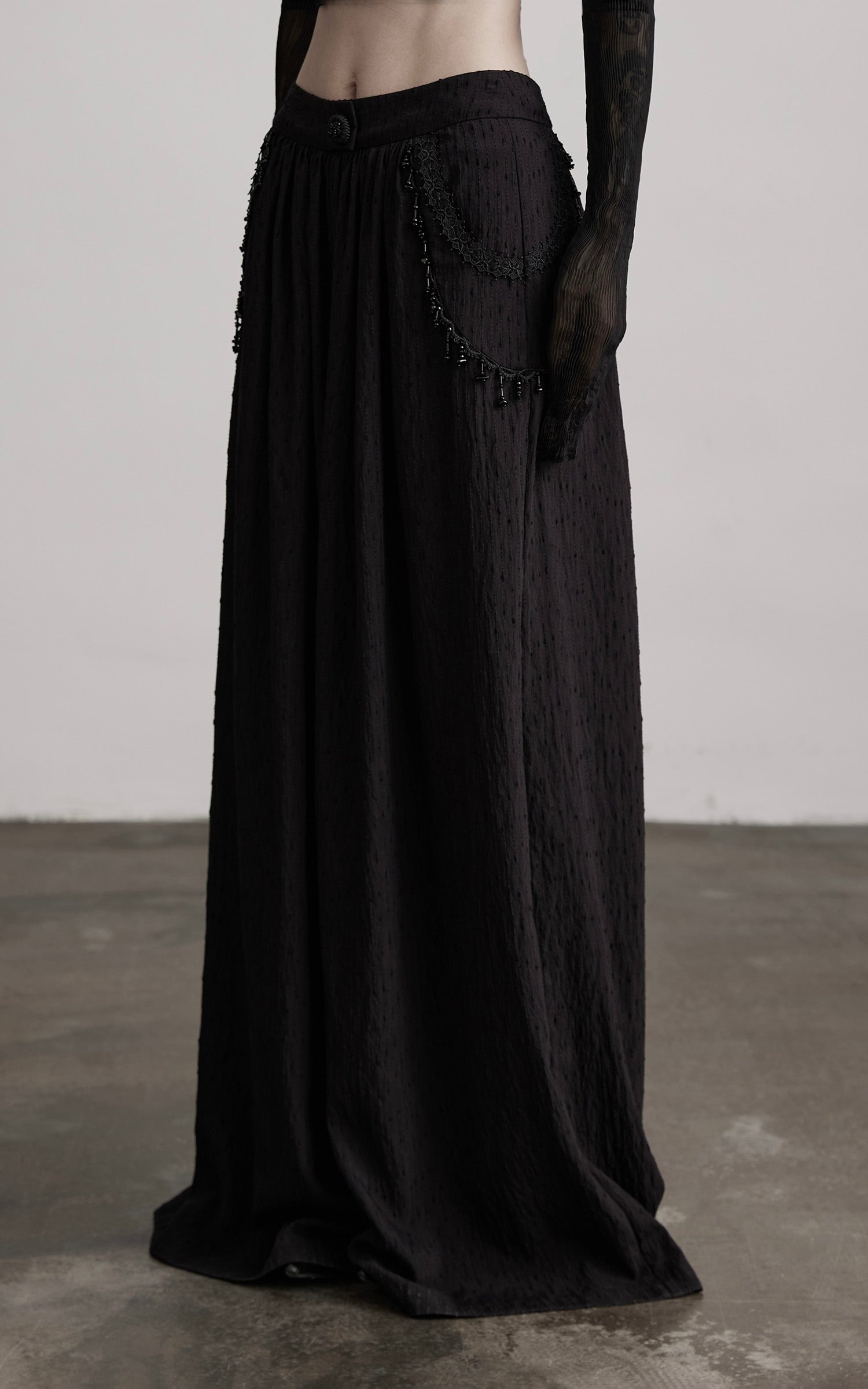INDULGE Beaded Lace Wide Pants
