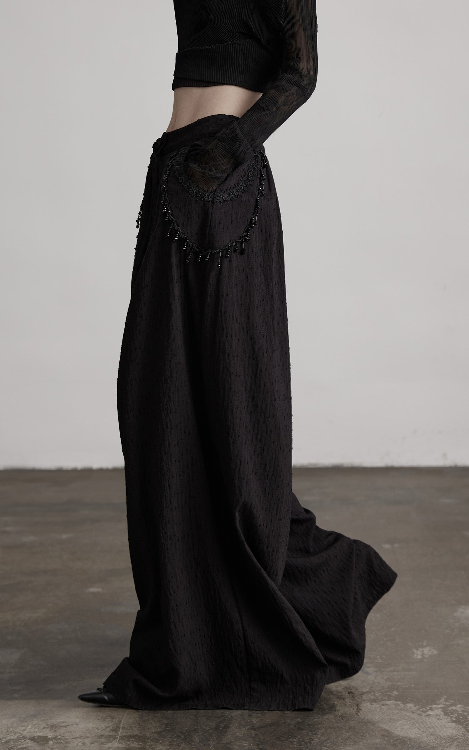 INDULGE Beaded Lace Wide Pants