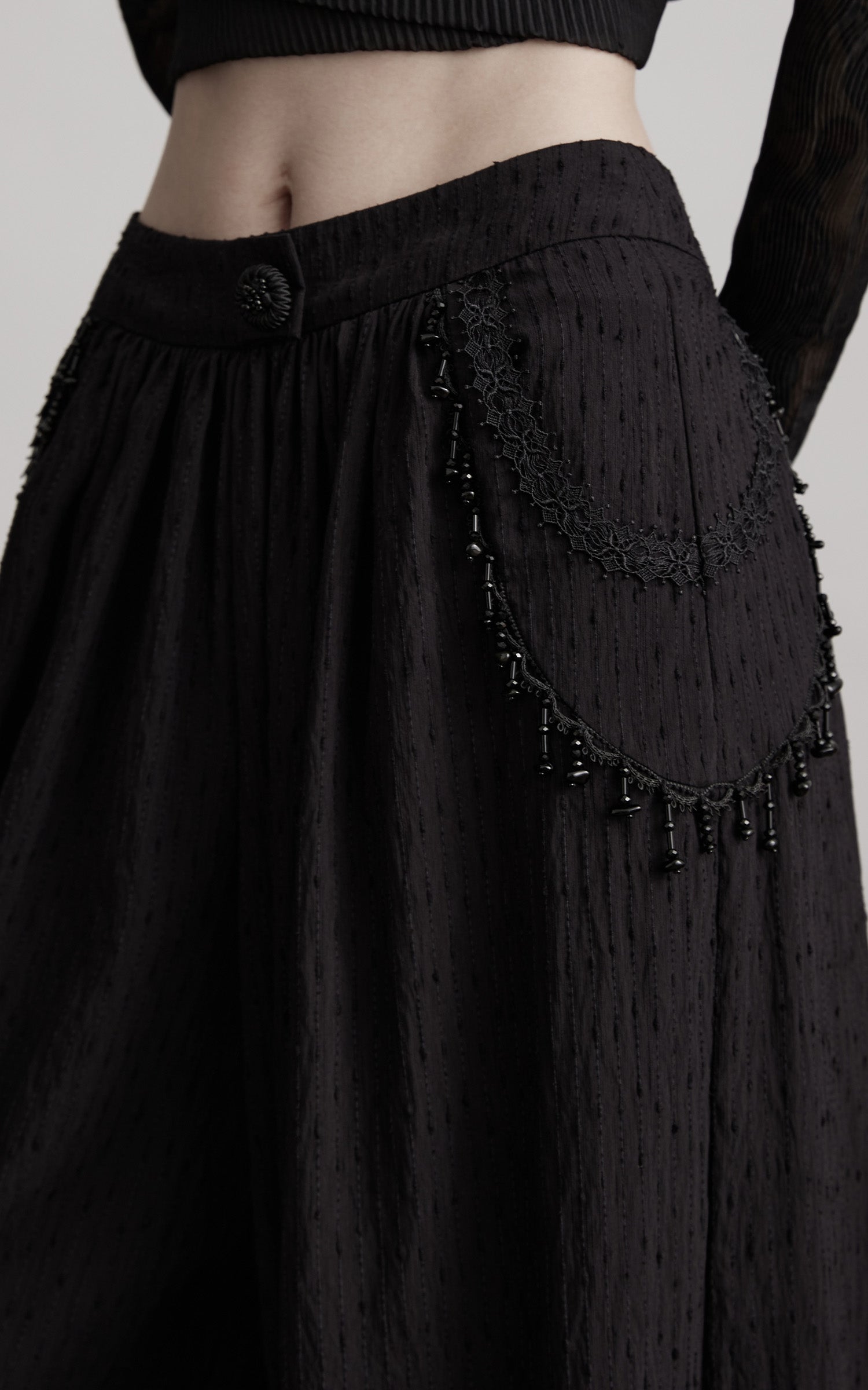 INDULGE Beaded Lace Wide Pants