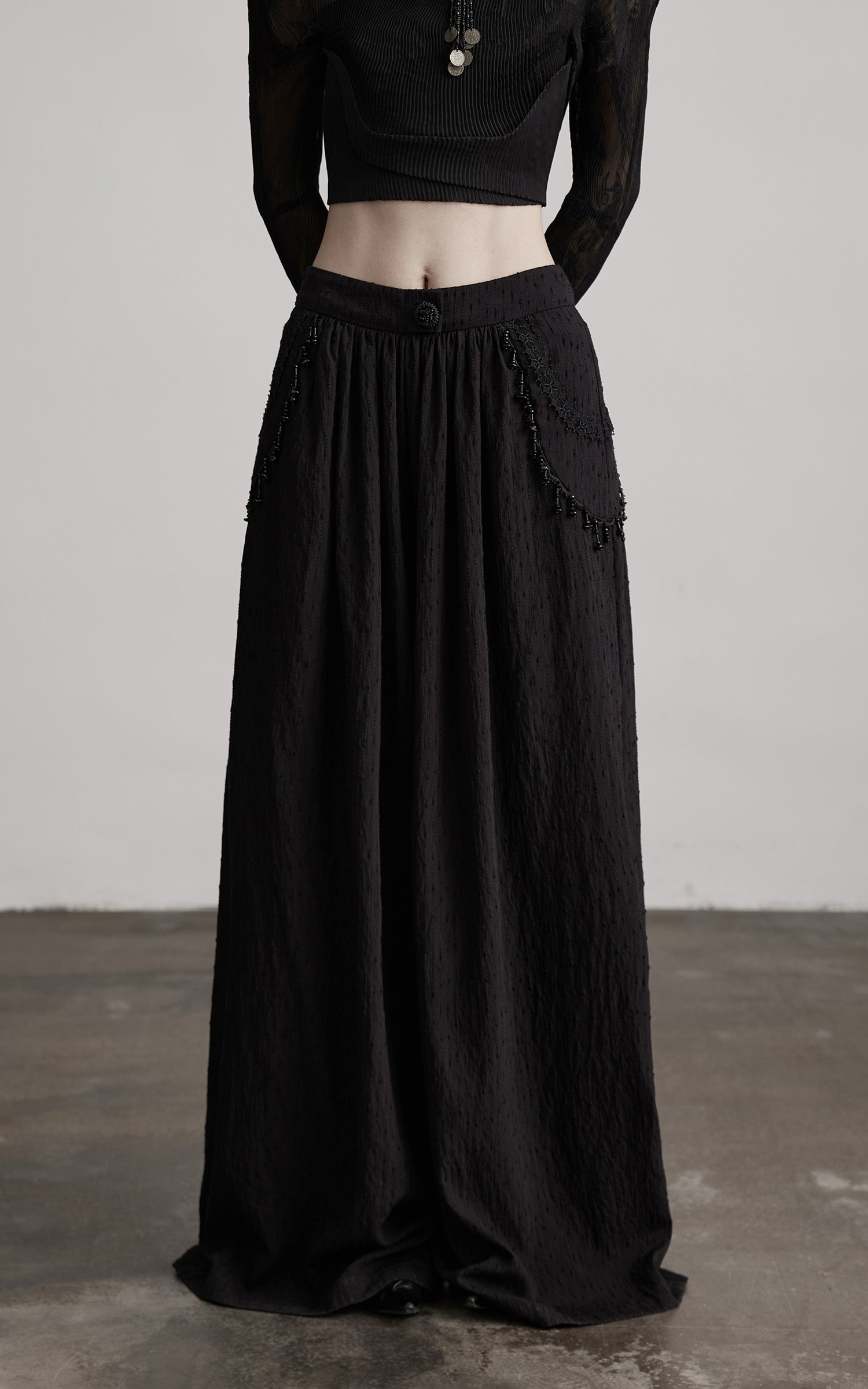 INDULGE Beaded Lace Wide Pants