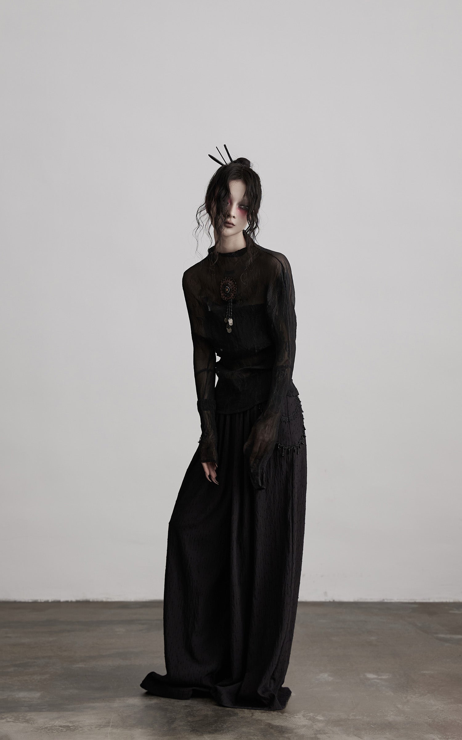 INDULGE Beaded Lace Wide Pants