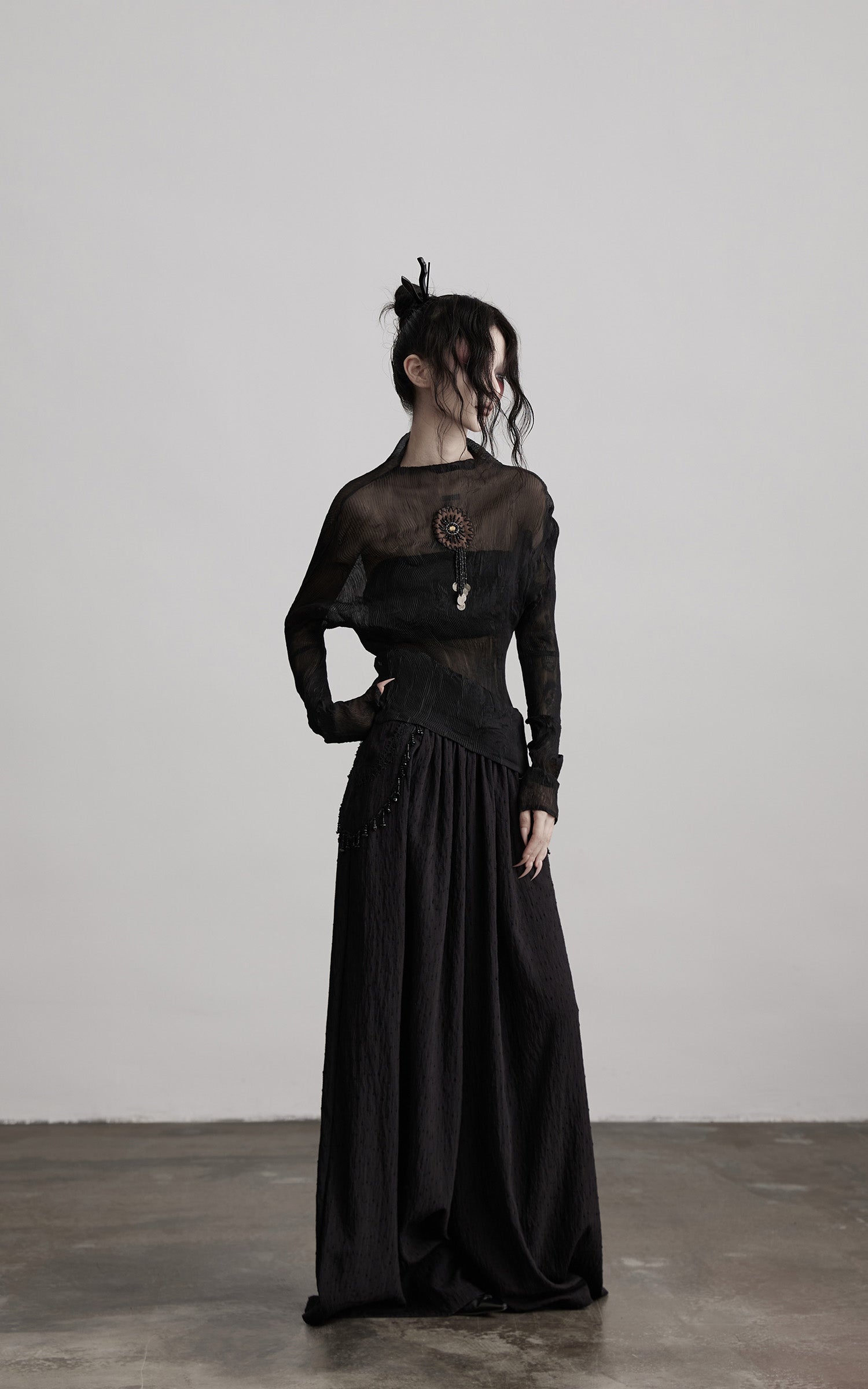 INDULGE Beaded Lace Wide Pants