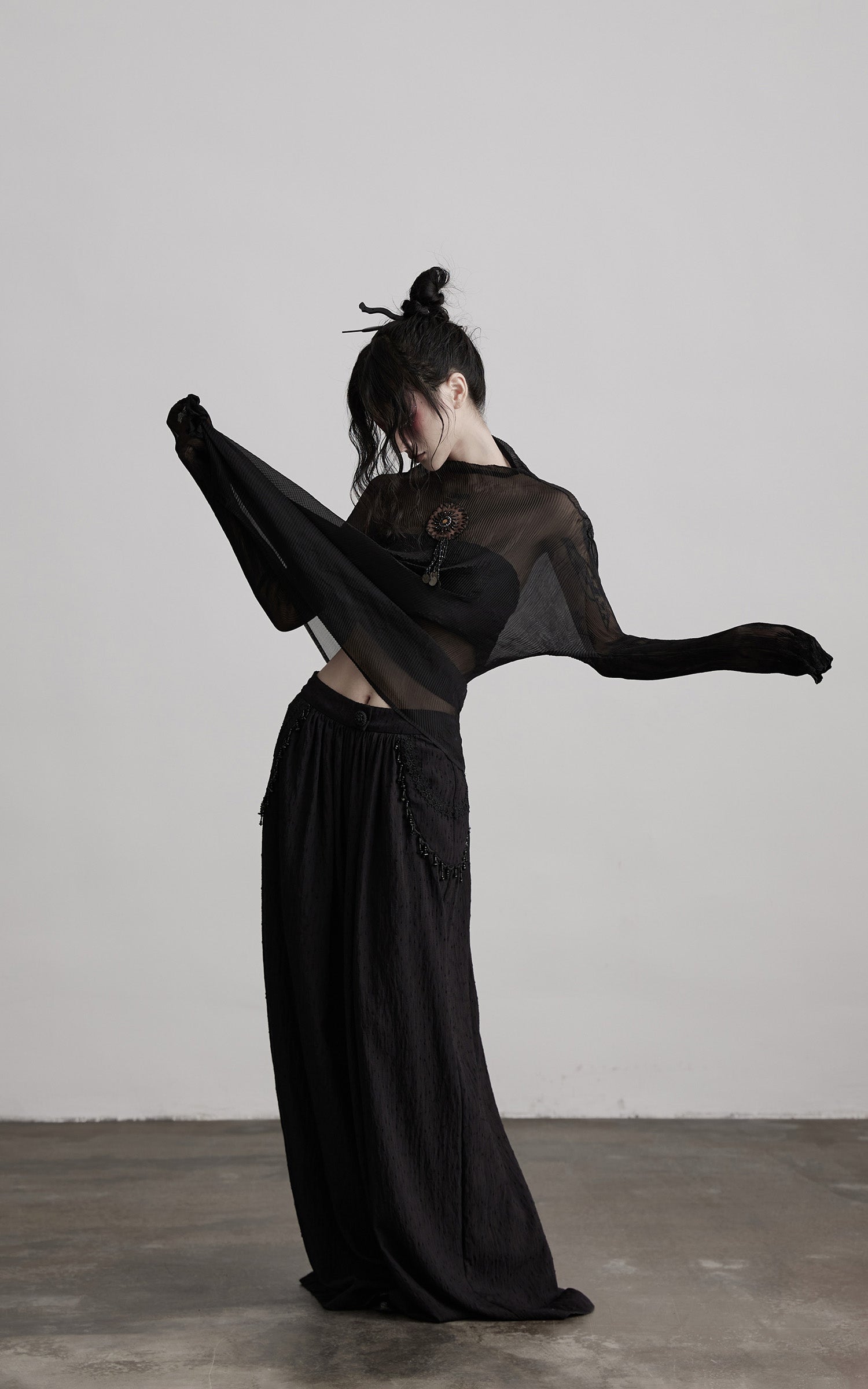 INDULGE Beaded Lace Wide Pants