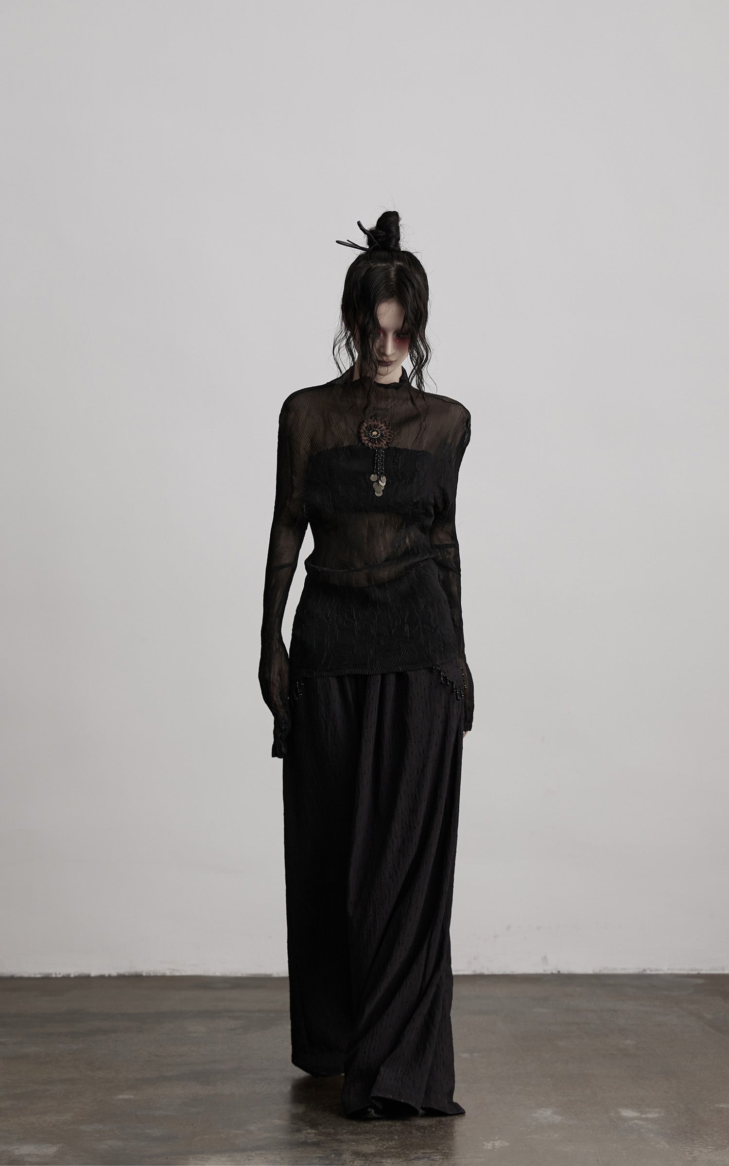 INDULGE Beaded Lace Wide Pants