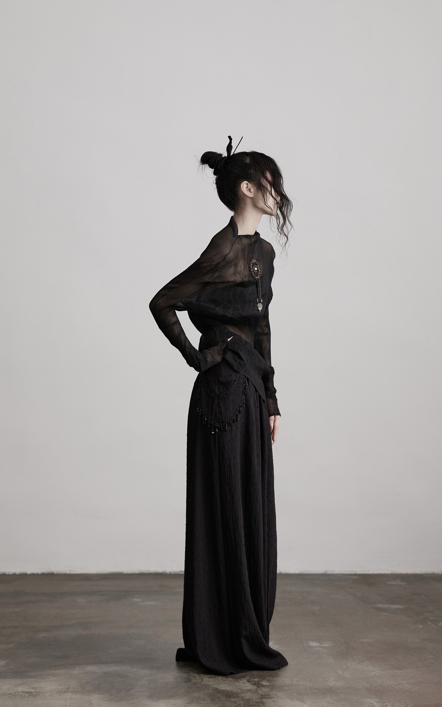 INDULGE Beaded Lace Wide Pants