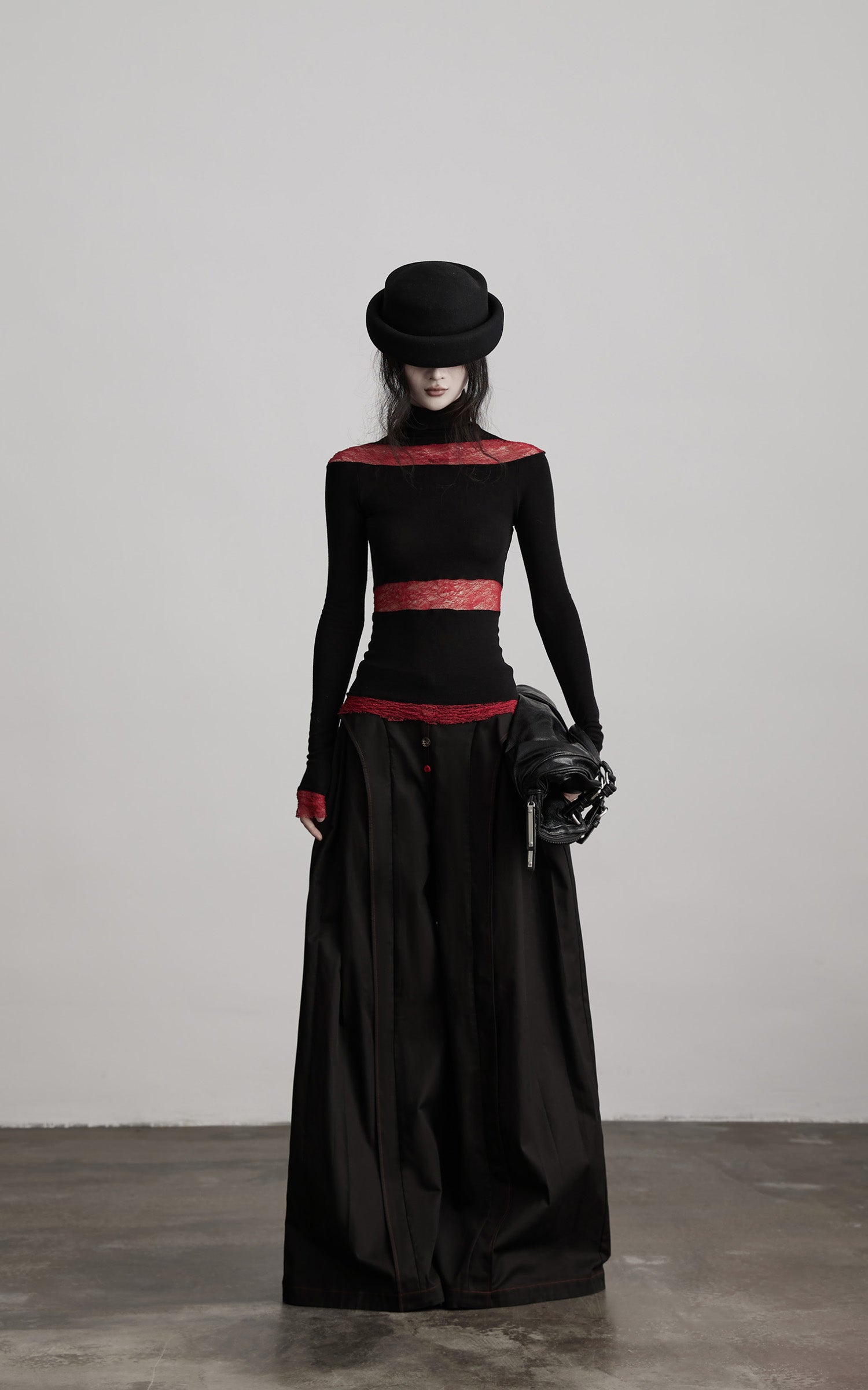 INDULGE Wide-Leg Trousers with Multi-Button Detail