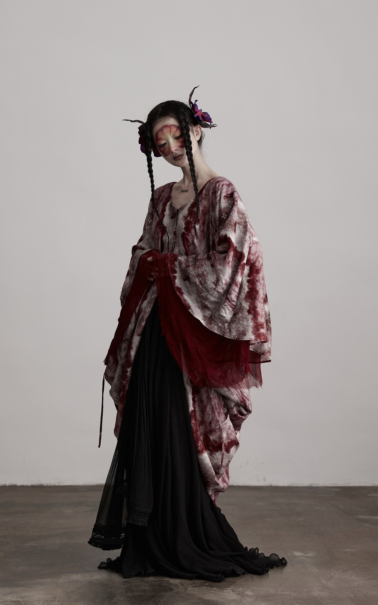 INDULGE Tie Dye Flowing Sheer Cardigan